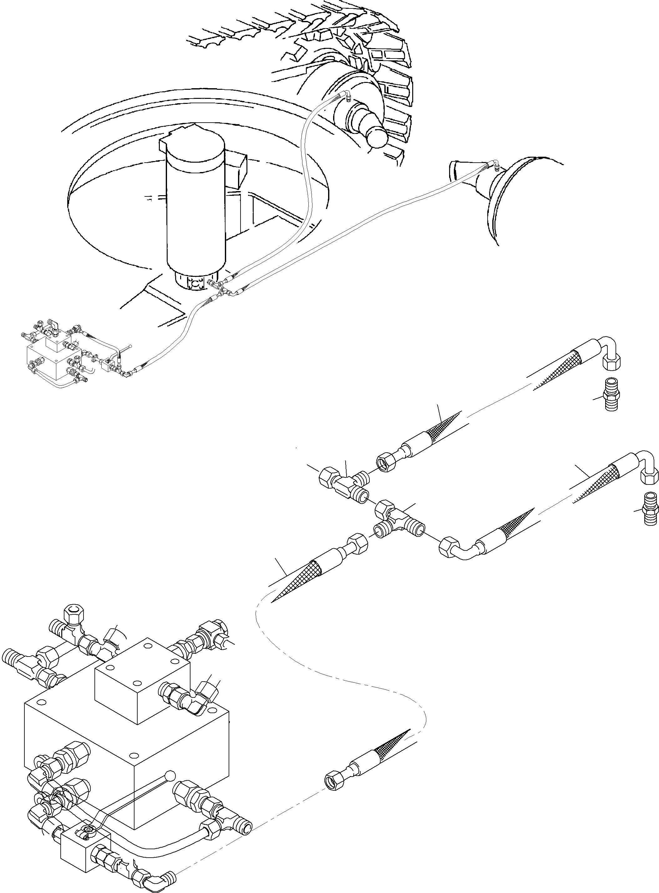 Komatsu parts book diagram for PC3000-6 S/N 46188: PIPING - BRAKE