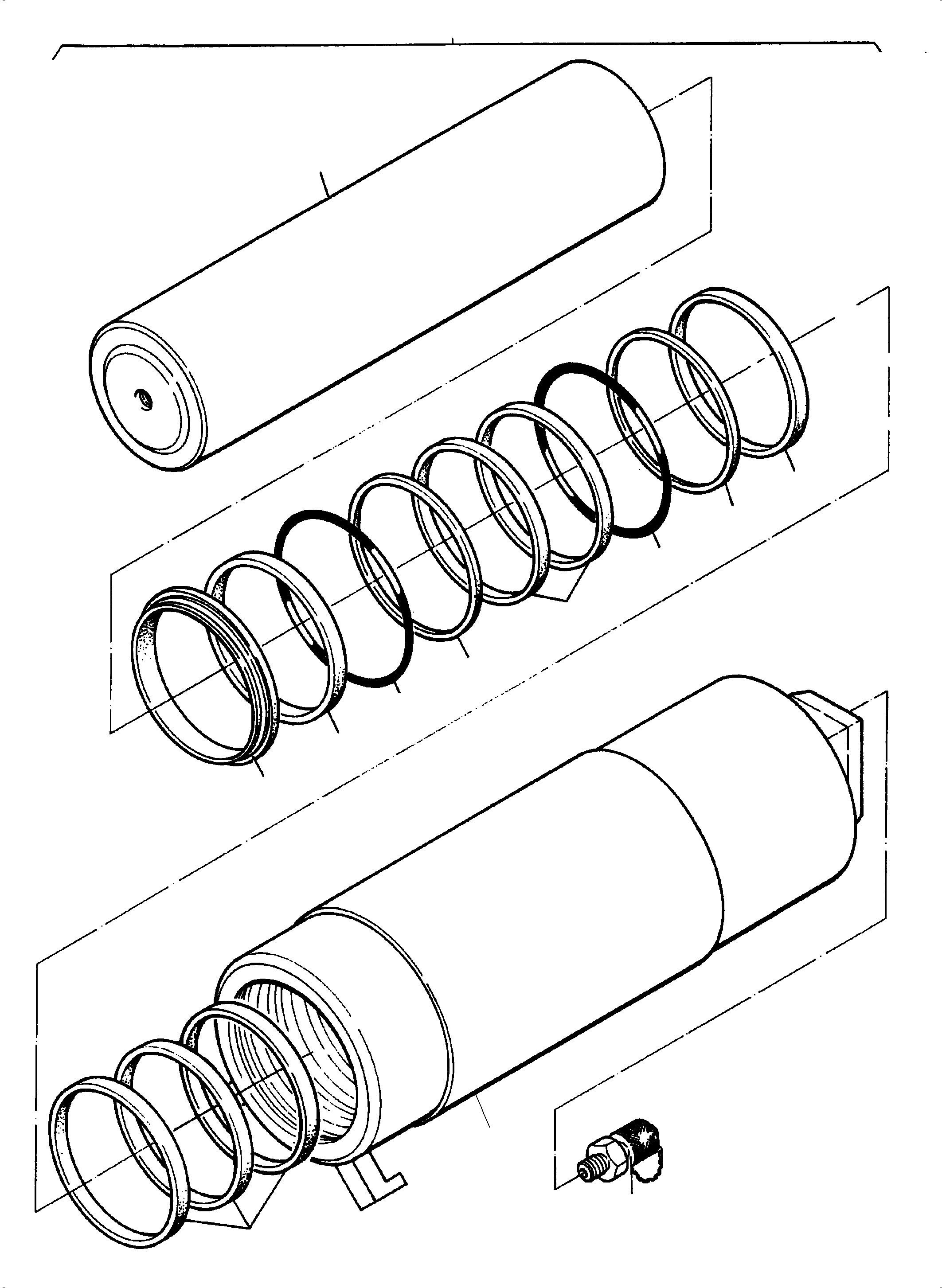 Komatsu parts book diagram for PC3000-6 S/N 46191: HYDRAULIC TENSIONER