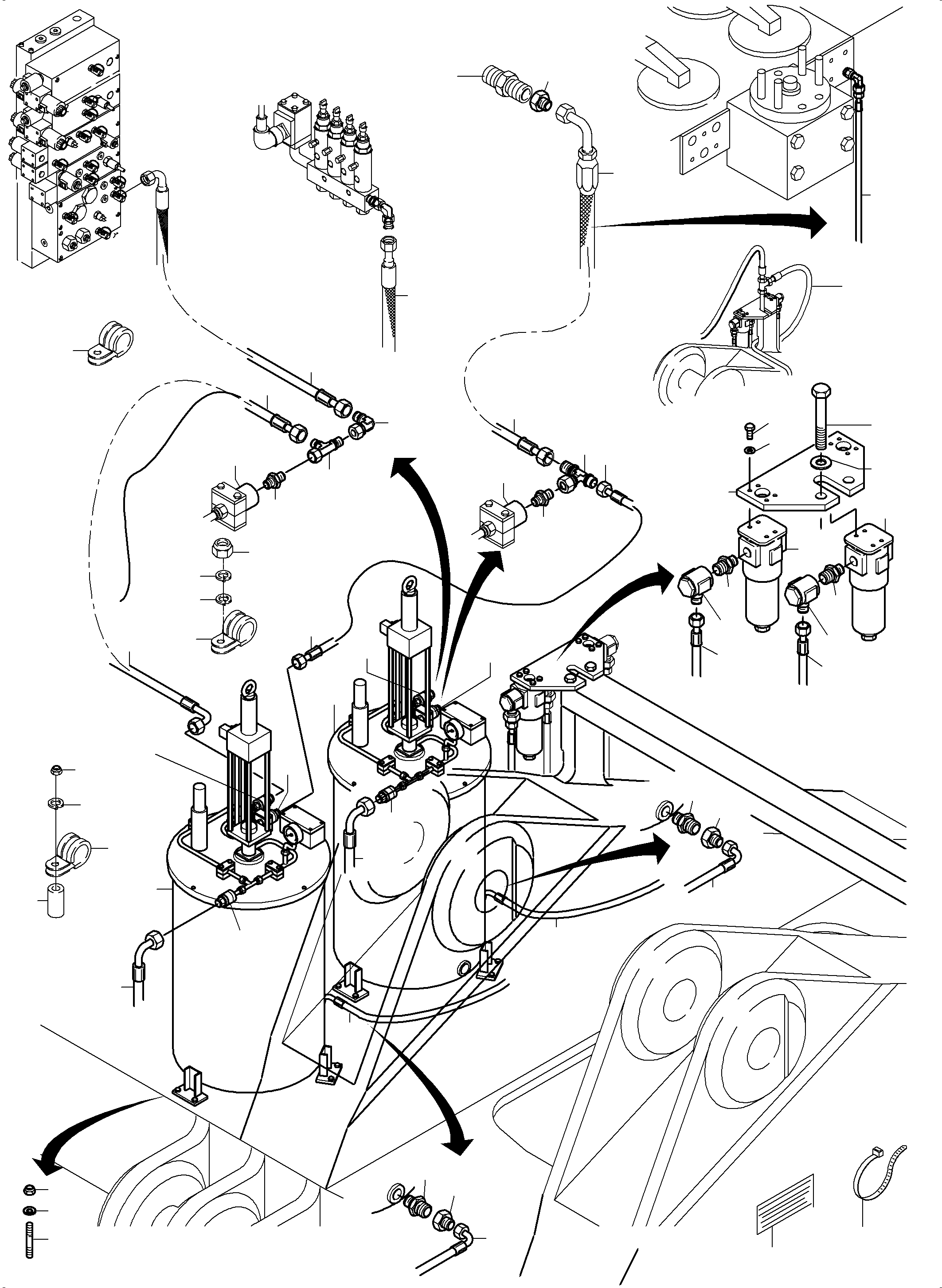 Komatsu parts book diagram for PC3000-6 S/N 46191: LUBE PUMP ARR. WITH HYDR. DRIVE