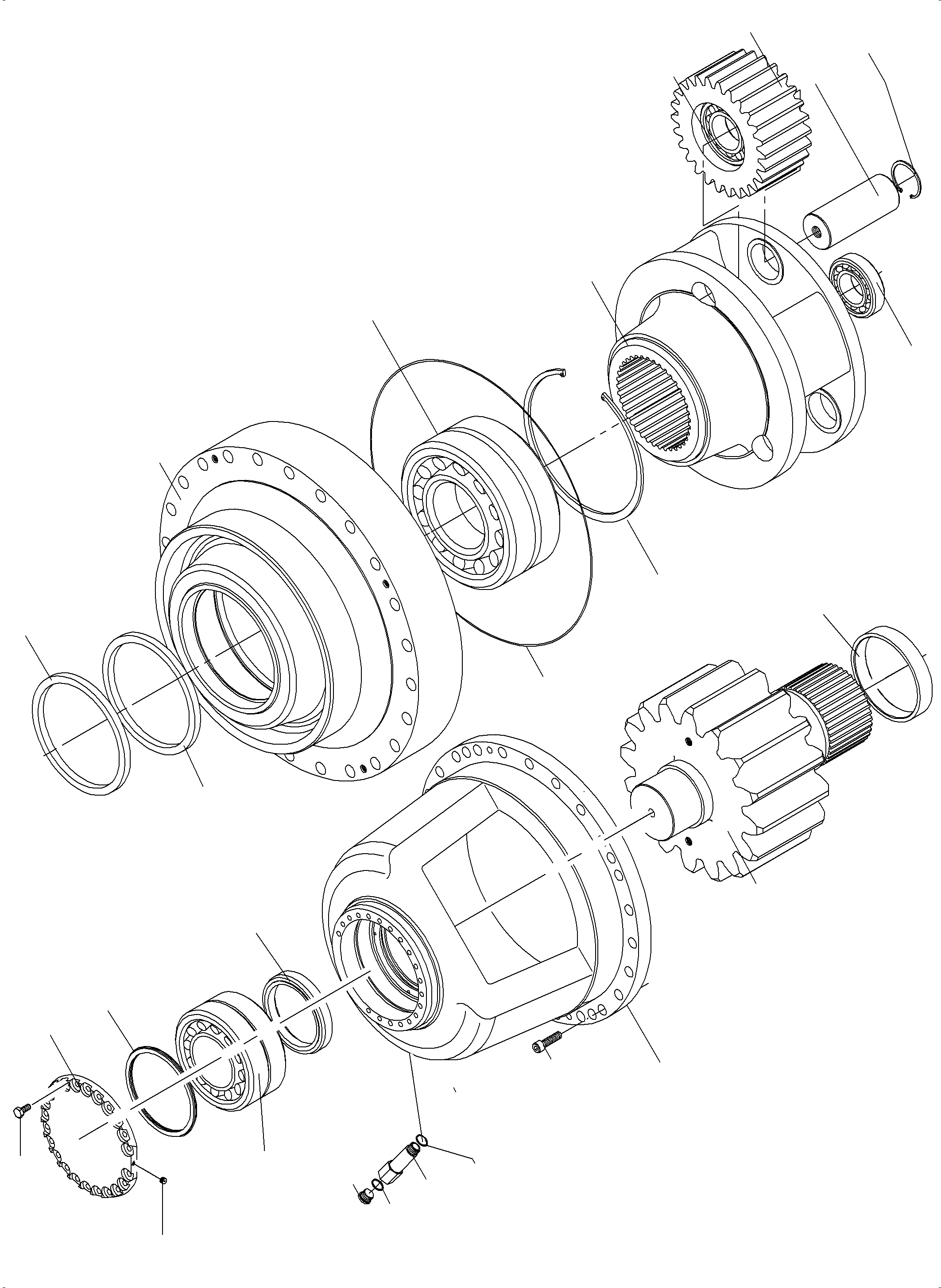 Komatsu parts book diagram for PC3000-6 S/N 46191: SLEW GEAR