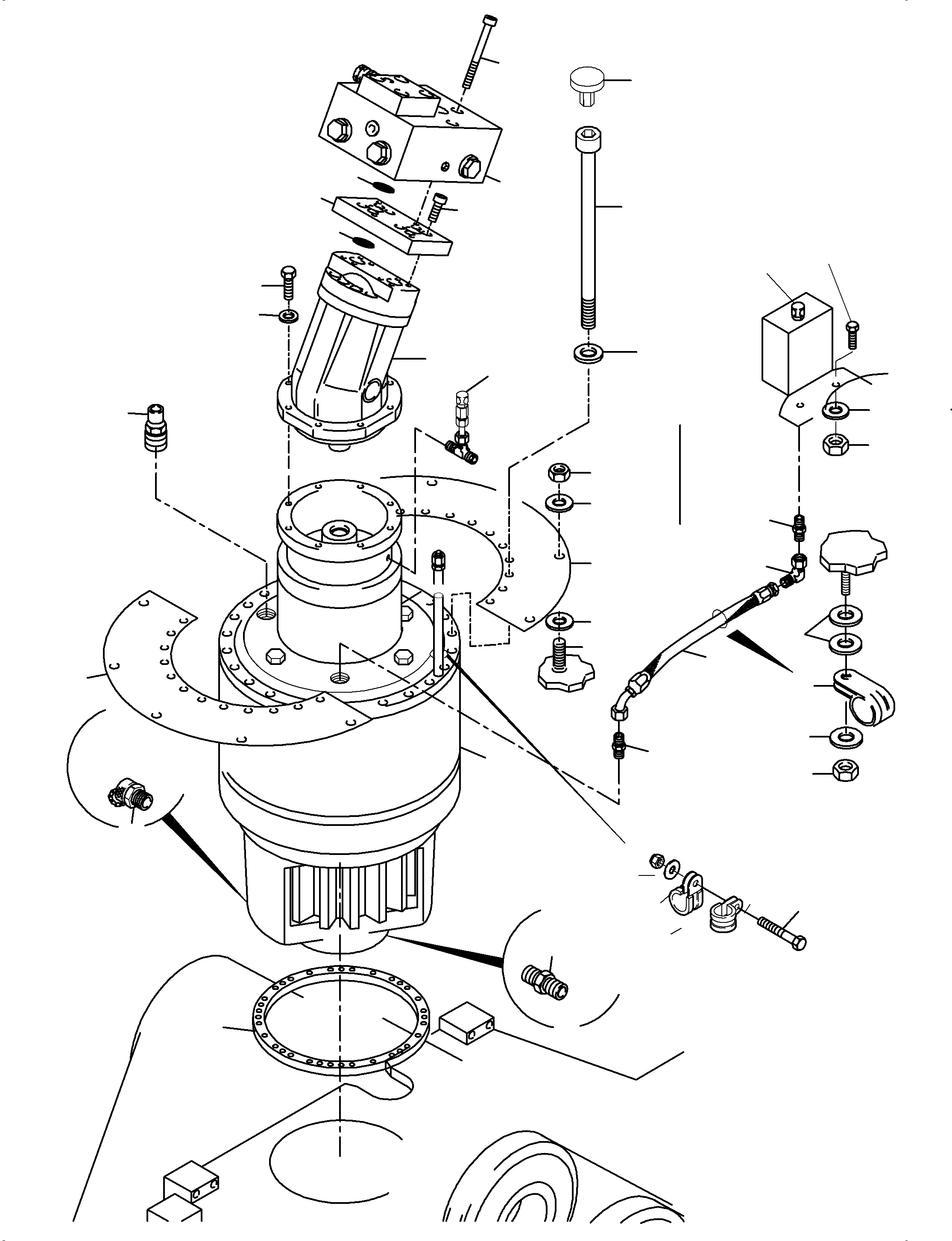 Komatsu parts book diagram for PC3000-6 S/N 46191: SLEW GEAR ARR.