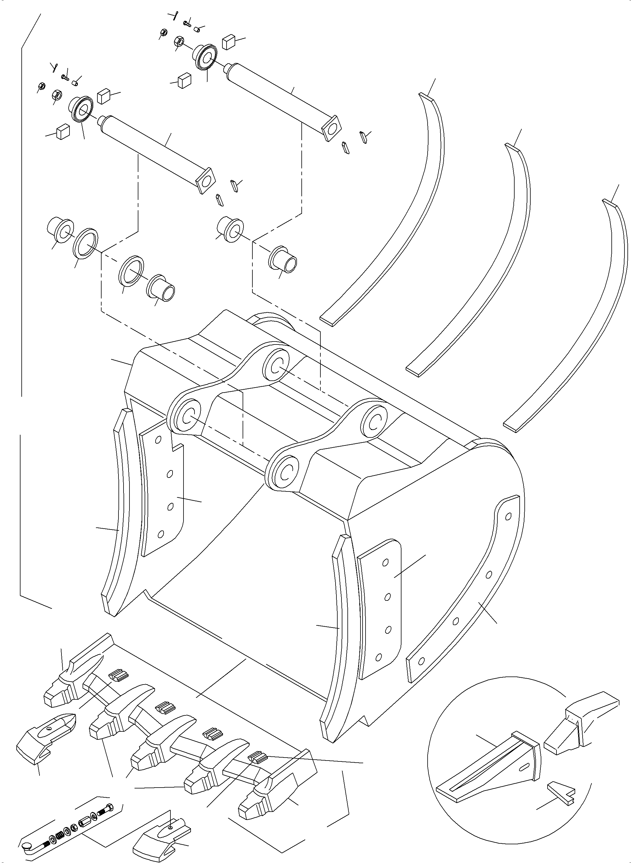 Komatsu parts book diagram for PC3000-6 S/N 46191: BACKHOE 15 CBM WITH WEAR AND TEAR PARTS (WP2)