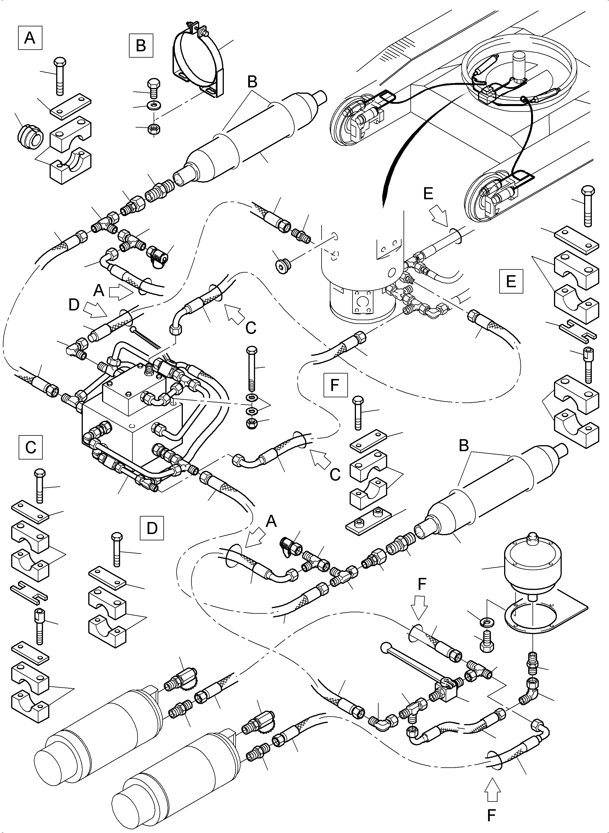 Komatsu parts book diagram for PC3000-6 S/N 46191: TRACK ADJUSTER