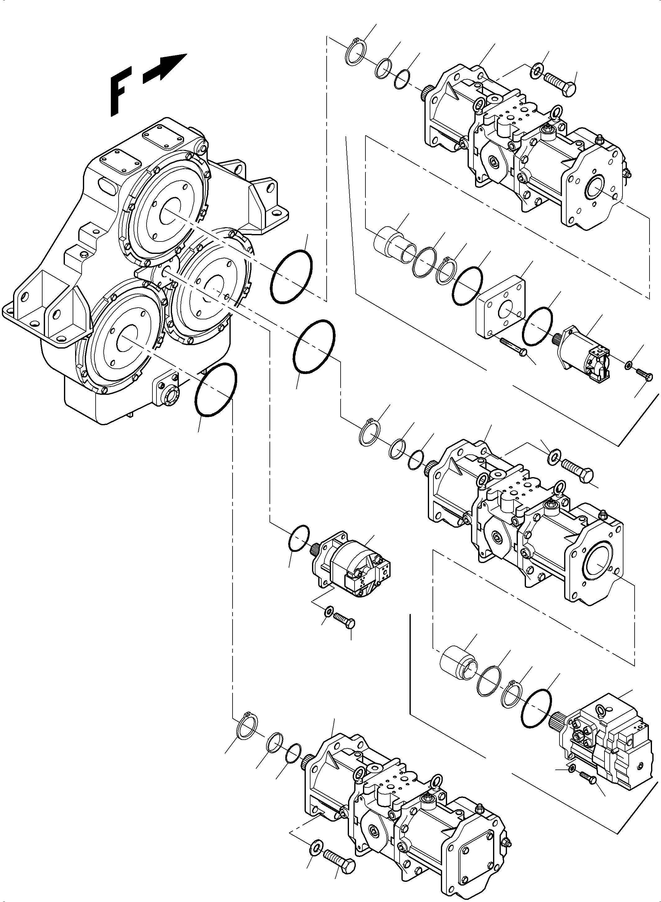 Excavators Mining Komatsu / PC3000-6 S/N 46195(G46195) / Pump Installation(485-1231a : 485-1231a)