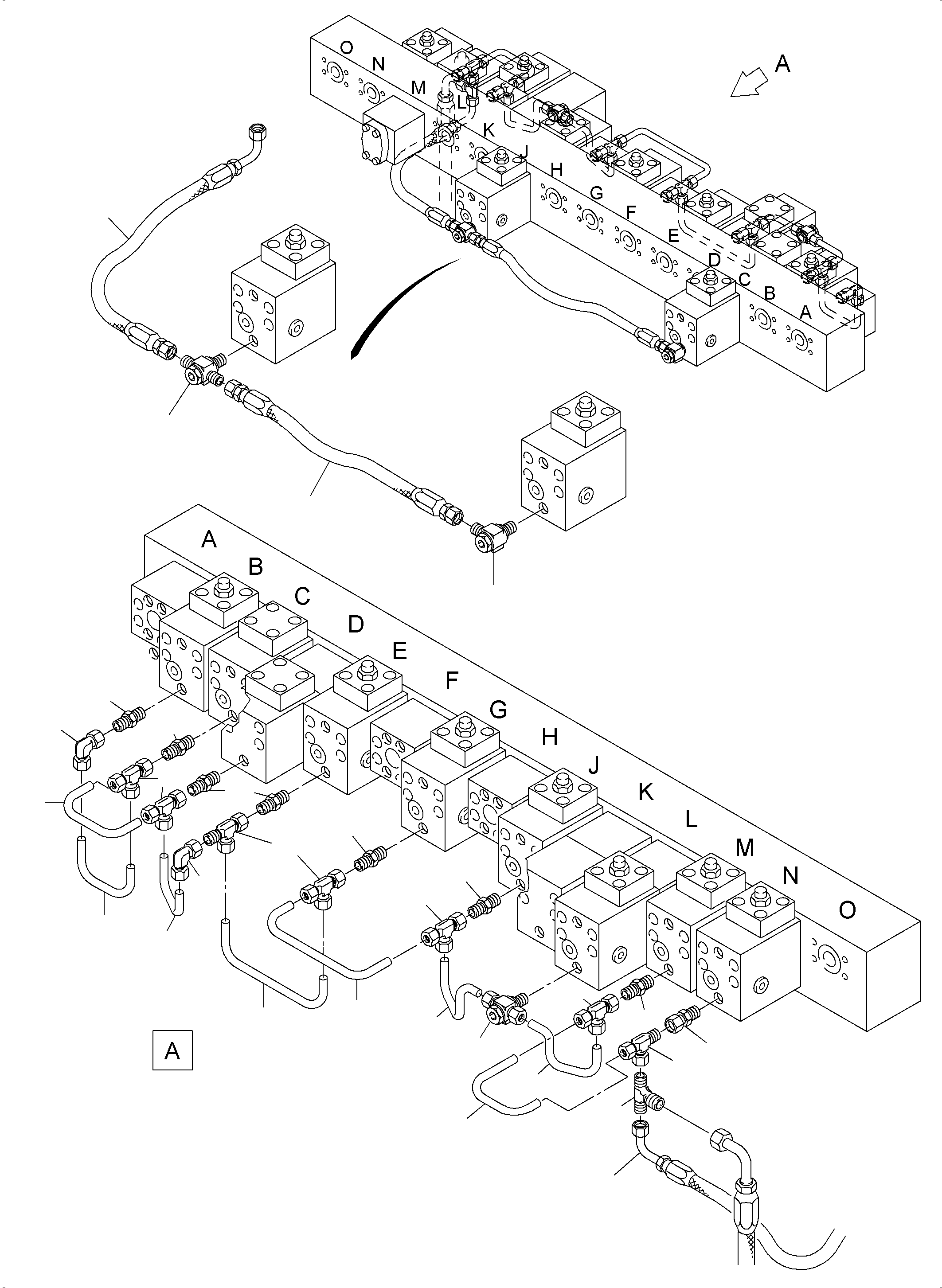 Excavators Mining Komatsu / PC3000-6 S/N 46195(G46195) / Manifold (BE)(485-1861g : 485-1861g)