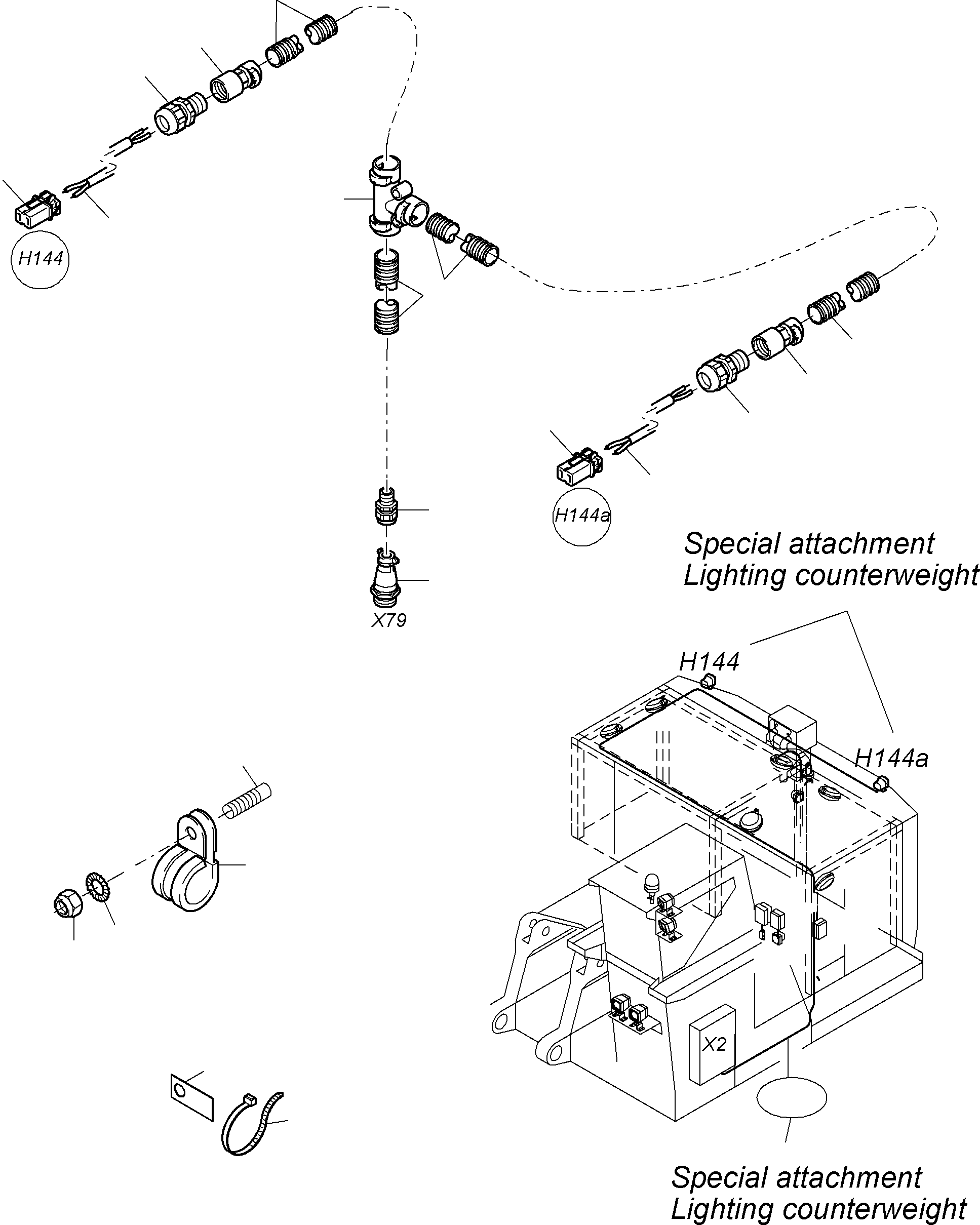Excavators Mining Komatsu / PC3000-6 S/N 46195(G46195) / Lighting Equipment(485-2106d : 485-2106d)