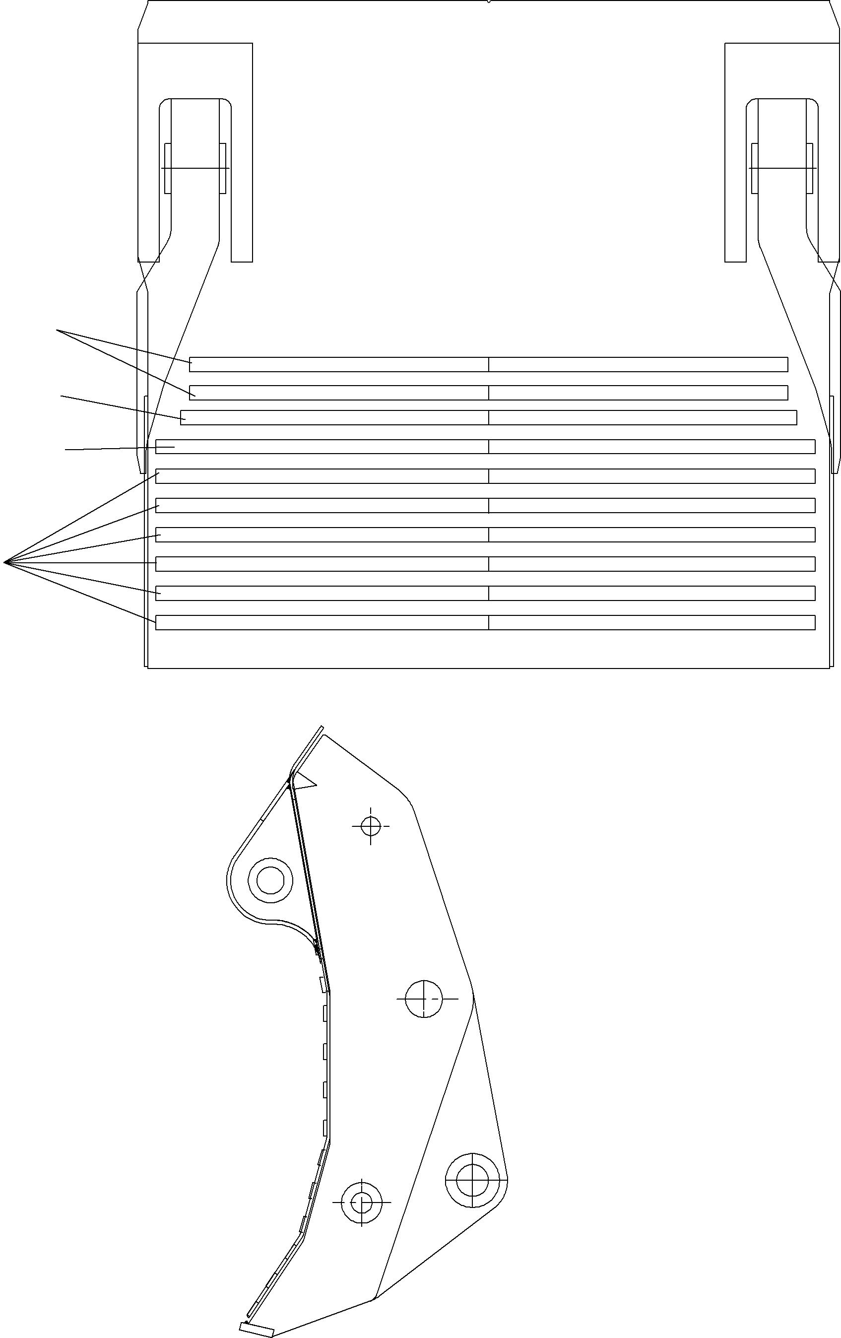 Excavators Mining Komatsu / PC3000-6 S/N 46206(G46206) / Wear and Tear Parts Bullclam Bucket Wall 15 cbm  WP3(485-5353a : 485-5353a)