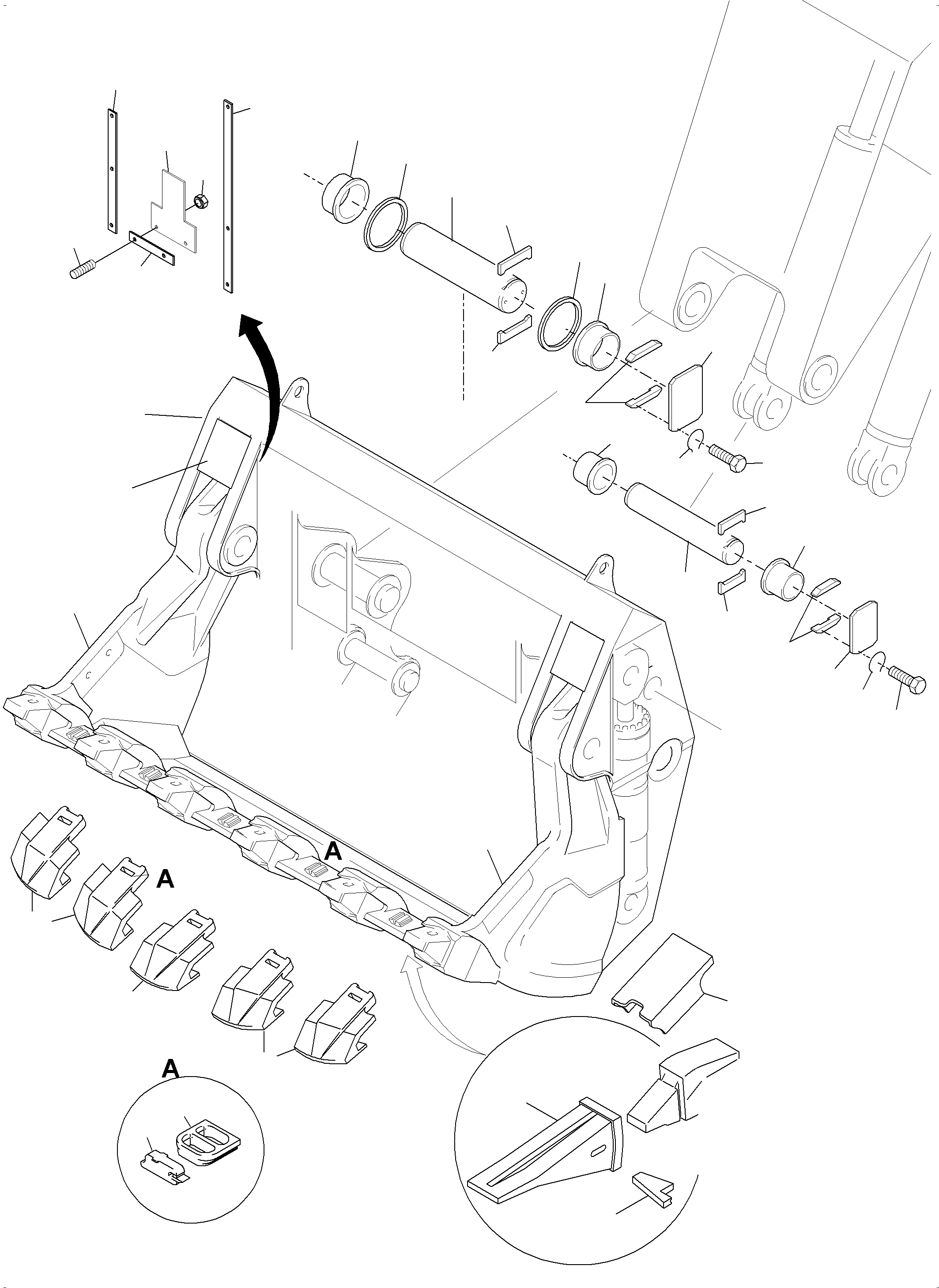 Excavators Mining Komatsu / PC3000-6 S/N 46211(G46211) / Bullclam Bucket 15 cbm(485-5005a : 485-5005a)