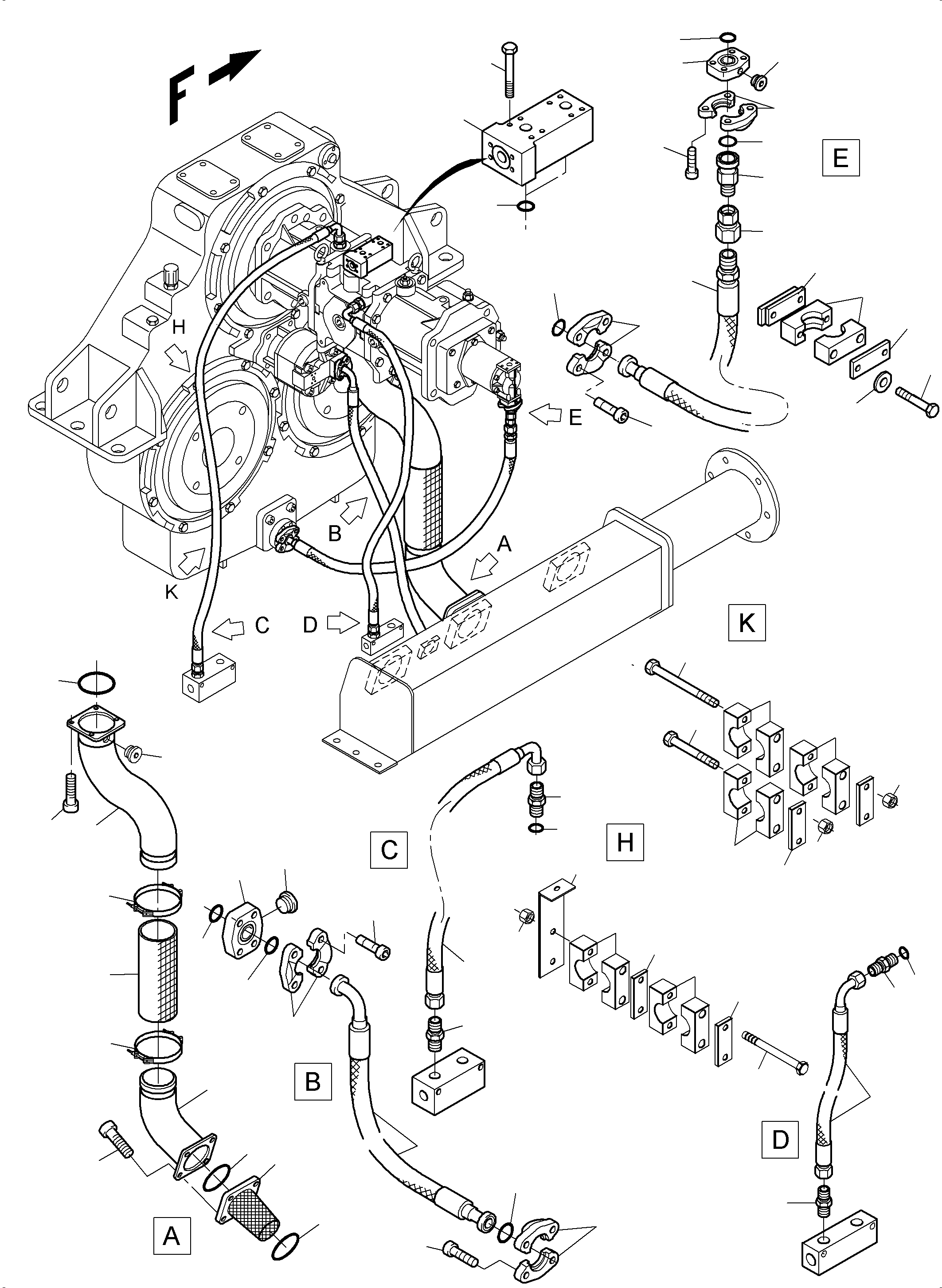 Excavators Mining Komatsu / PC3000-6 S/N 46212(G46212) / Suction Lines(485-1811c : 485-1811c)