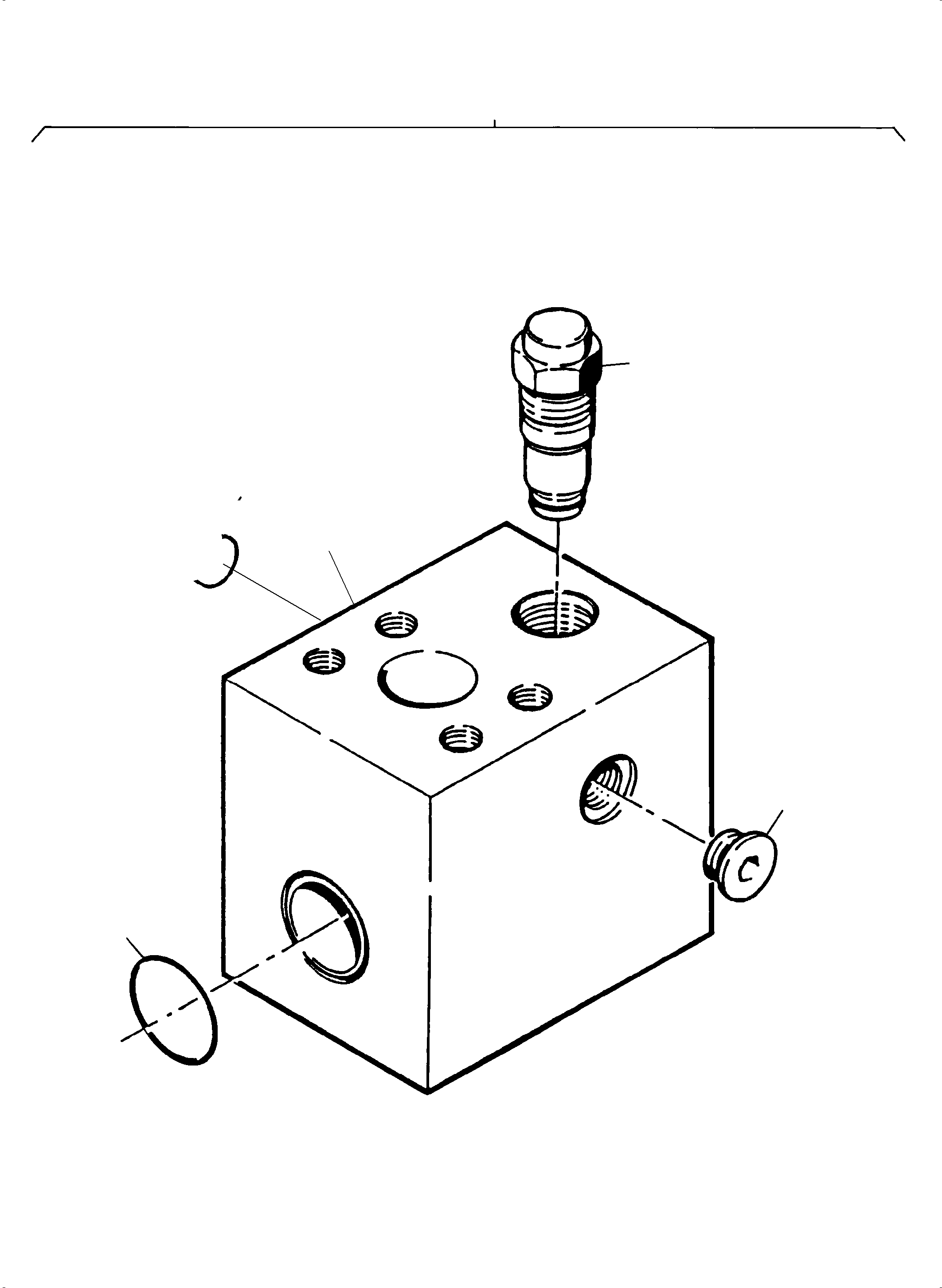 Komatsu parts book diagram for PC3000-6 S/N 46213: PRESSURE RELIEF VALVE
