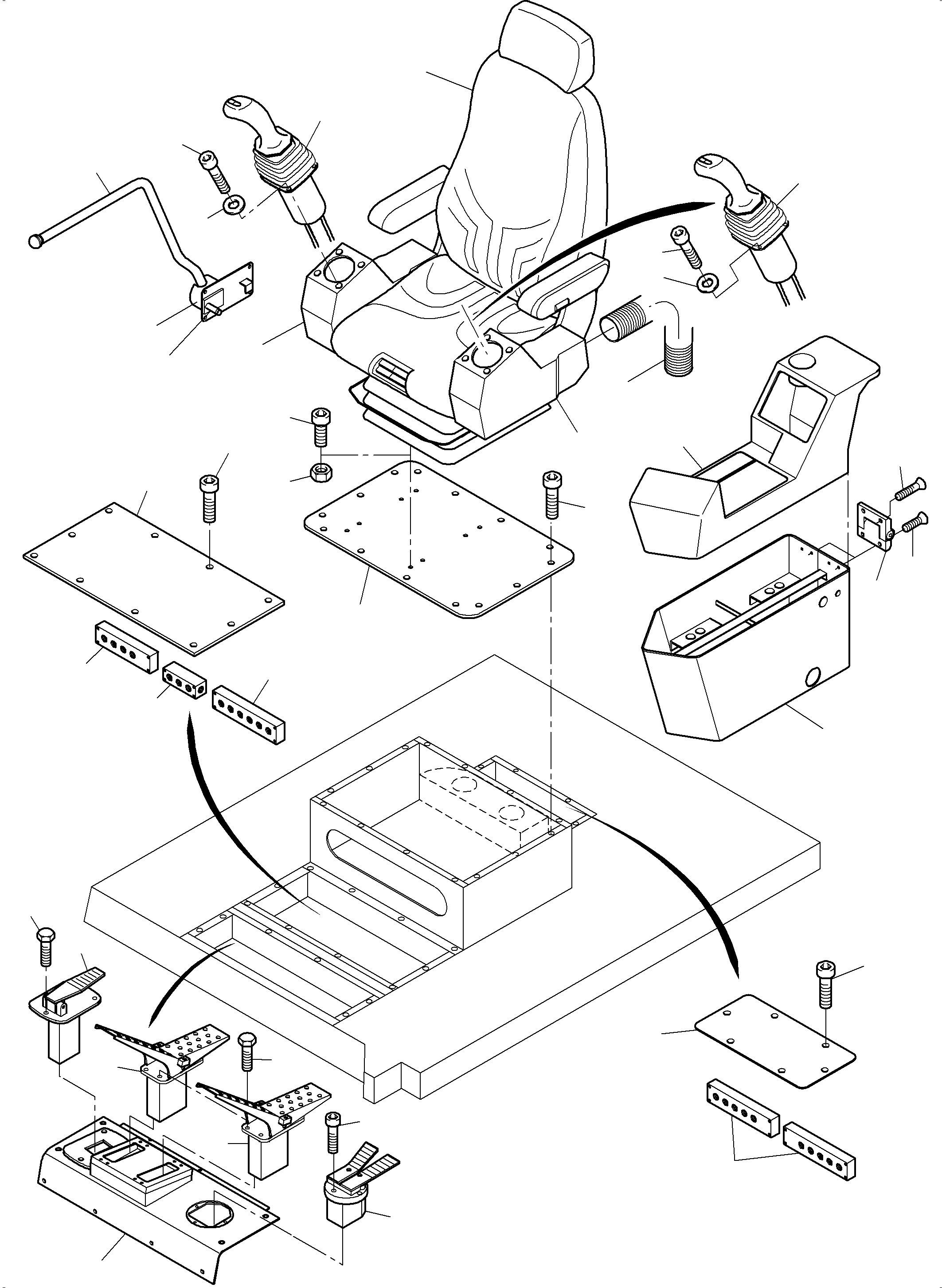 Komatsu parts book diagram for PC3000-6 S/N 46213: OPERATOR'S STAND