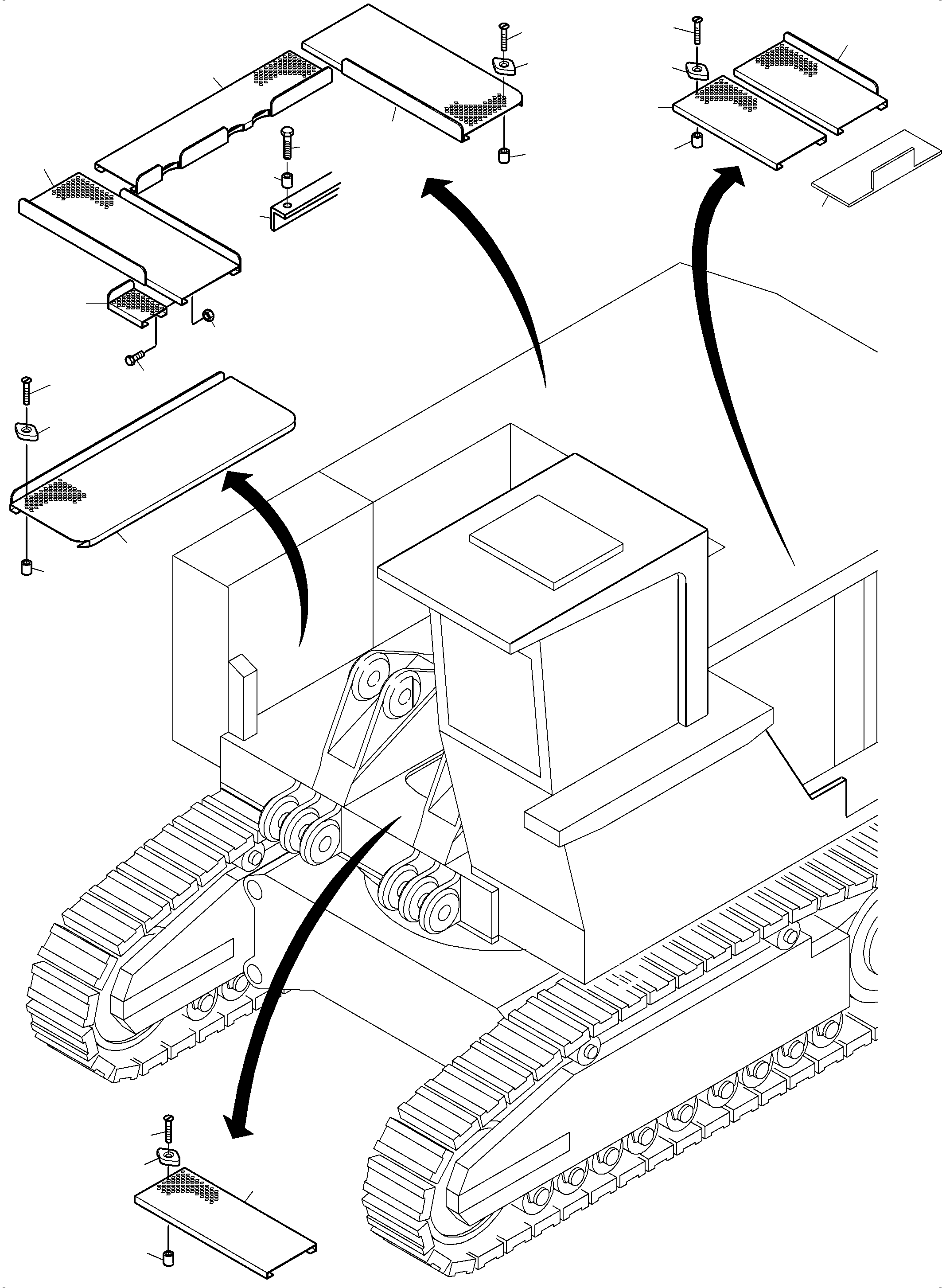 Komatsu parts book diagram for PC3000-6 S/N 46213: PLATFORM (WITH CATWALK FUEL TANK)