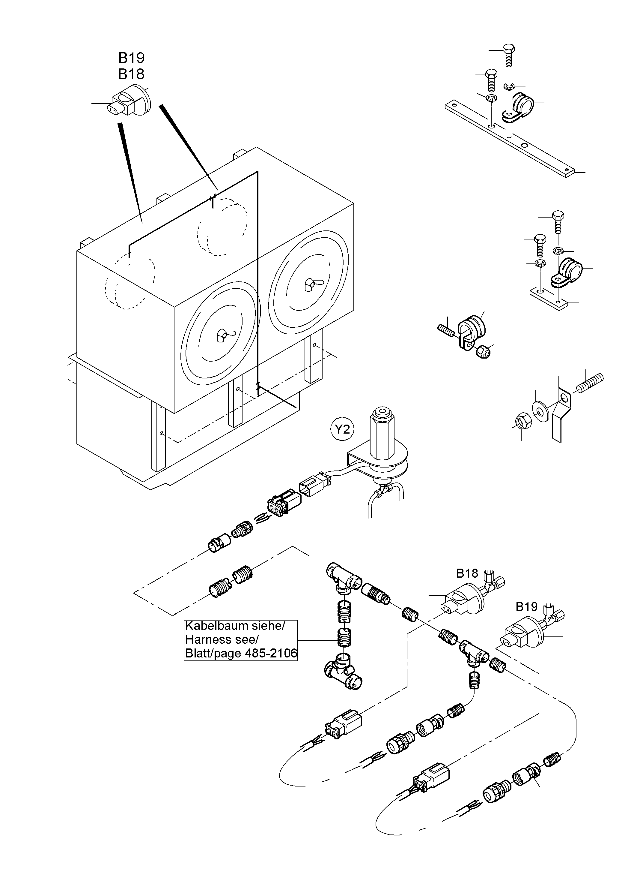 Komatsu parts book diagram for PC3000-6 S/N 46213: ELECTR. PARTS AIR INTAKE