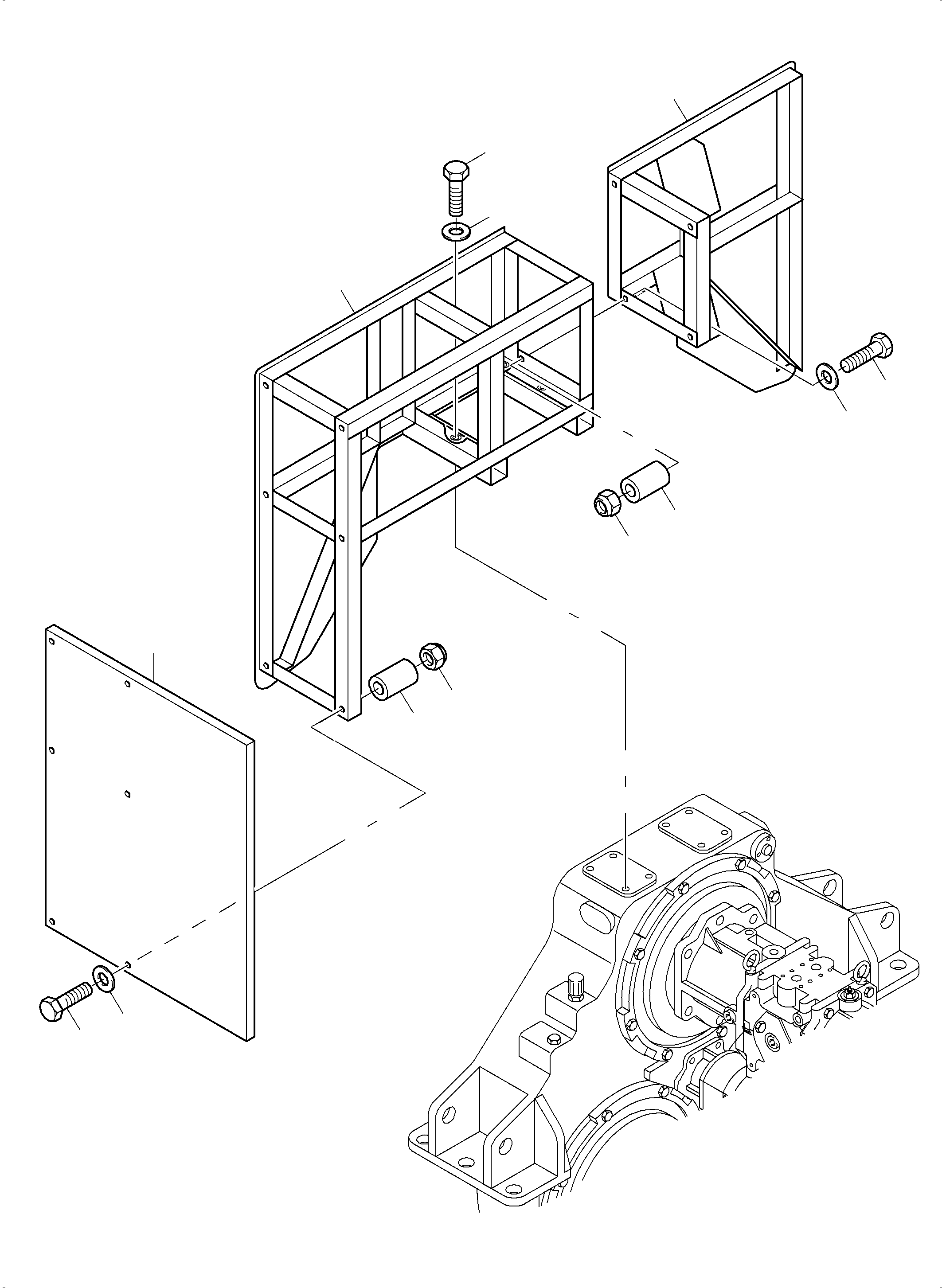 Komatsu parts book diagram for PC3000-6 S/N 46213: GUARD WALL PUMP DISTRIBUTOR GEAR (L&S)