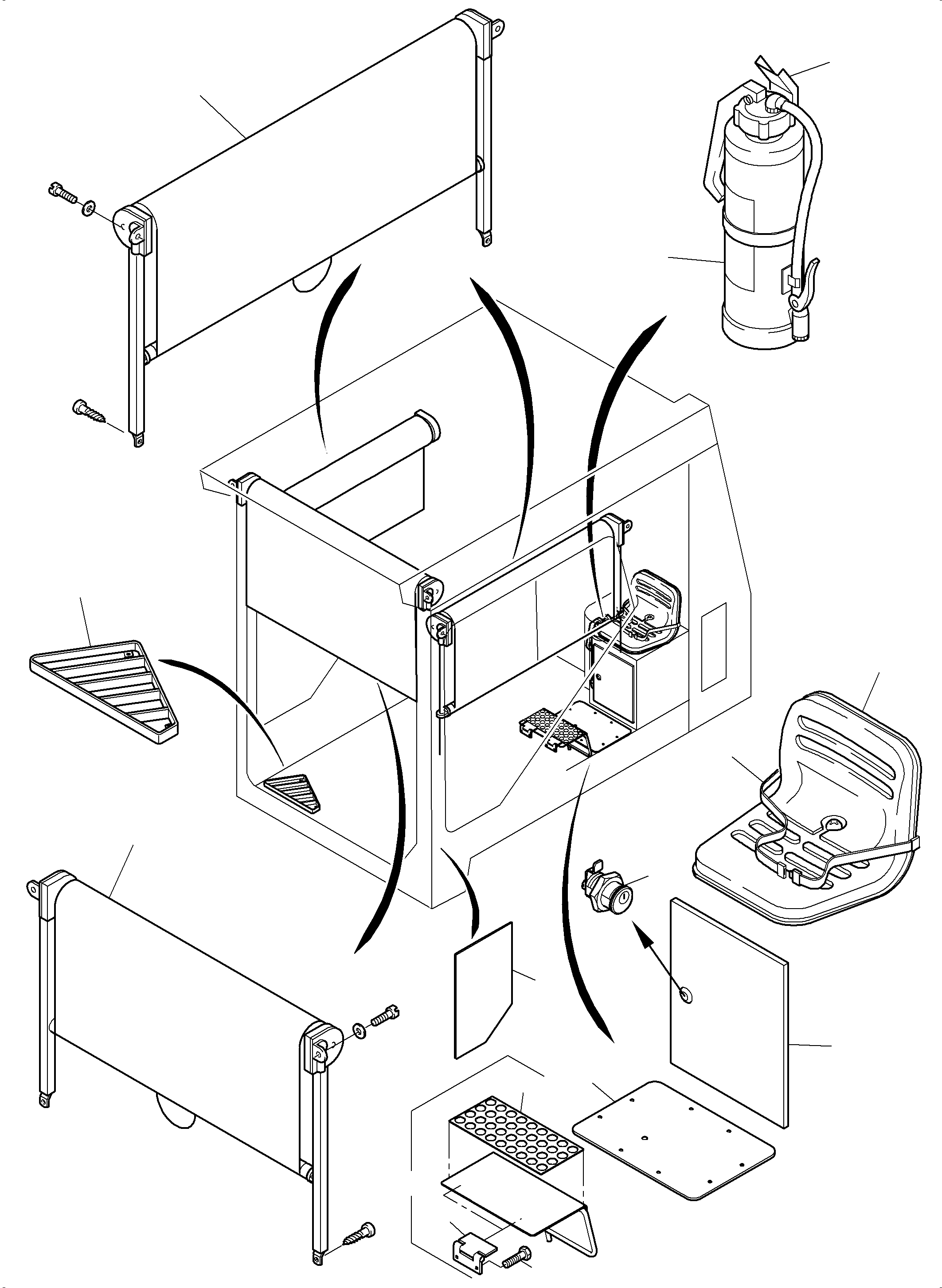 Komatsu parts book diagram for PC3000-6 S/N 46213: OPERATOR'S CAB