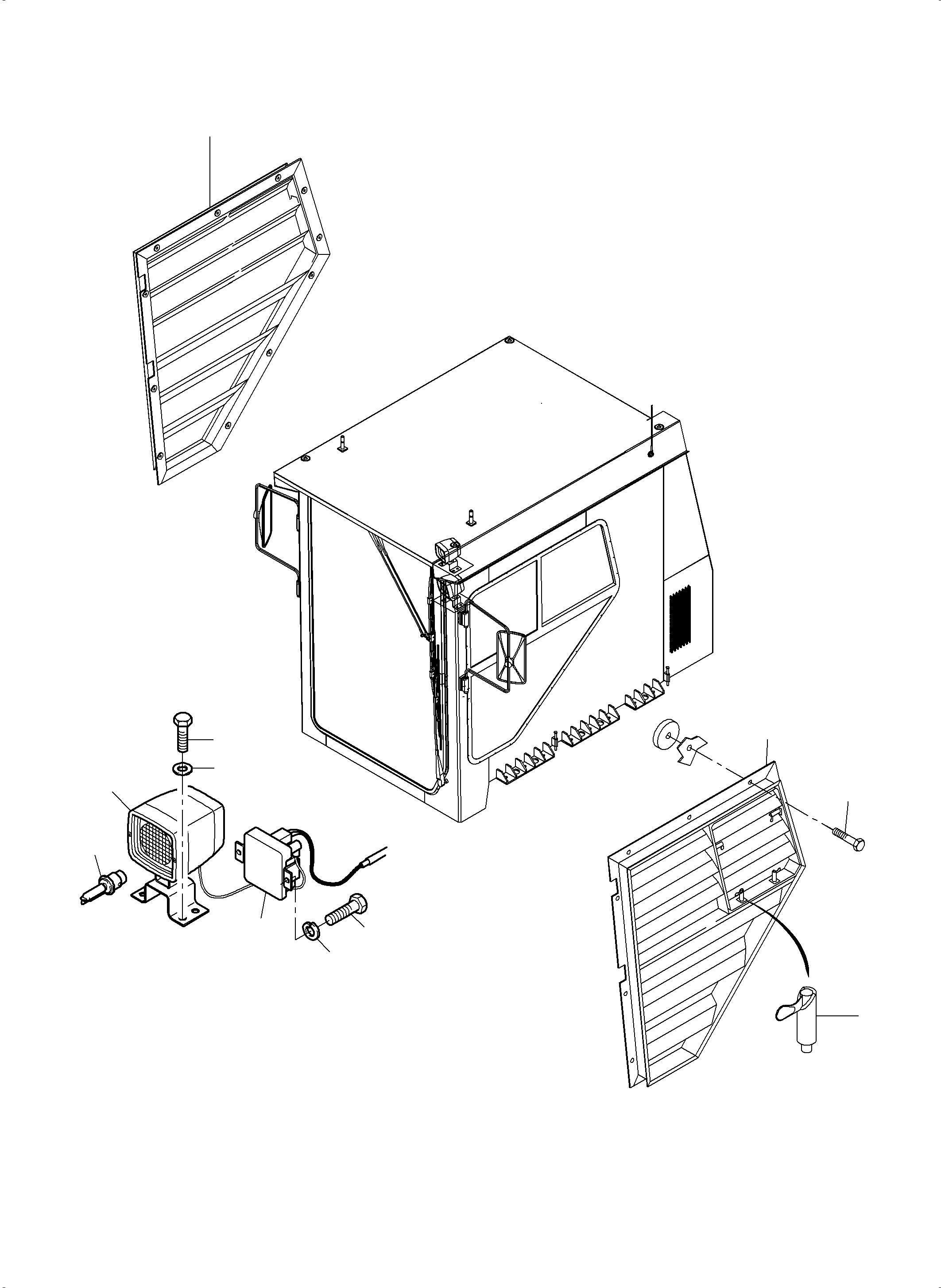 Komatsu parts book diagram for PC3000-6 S/N 46213: OPERATOR'S CAB