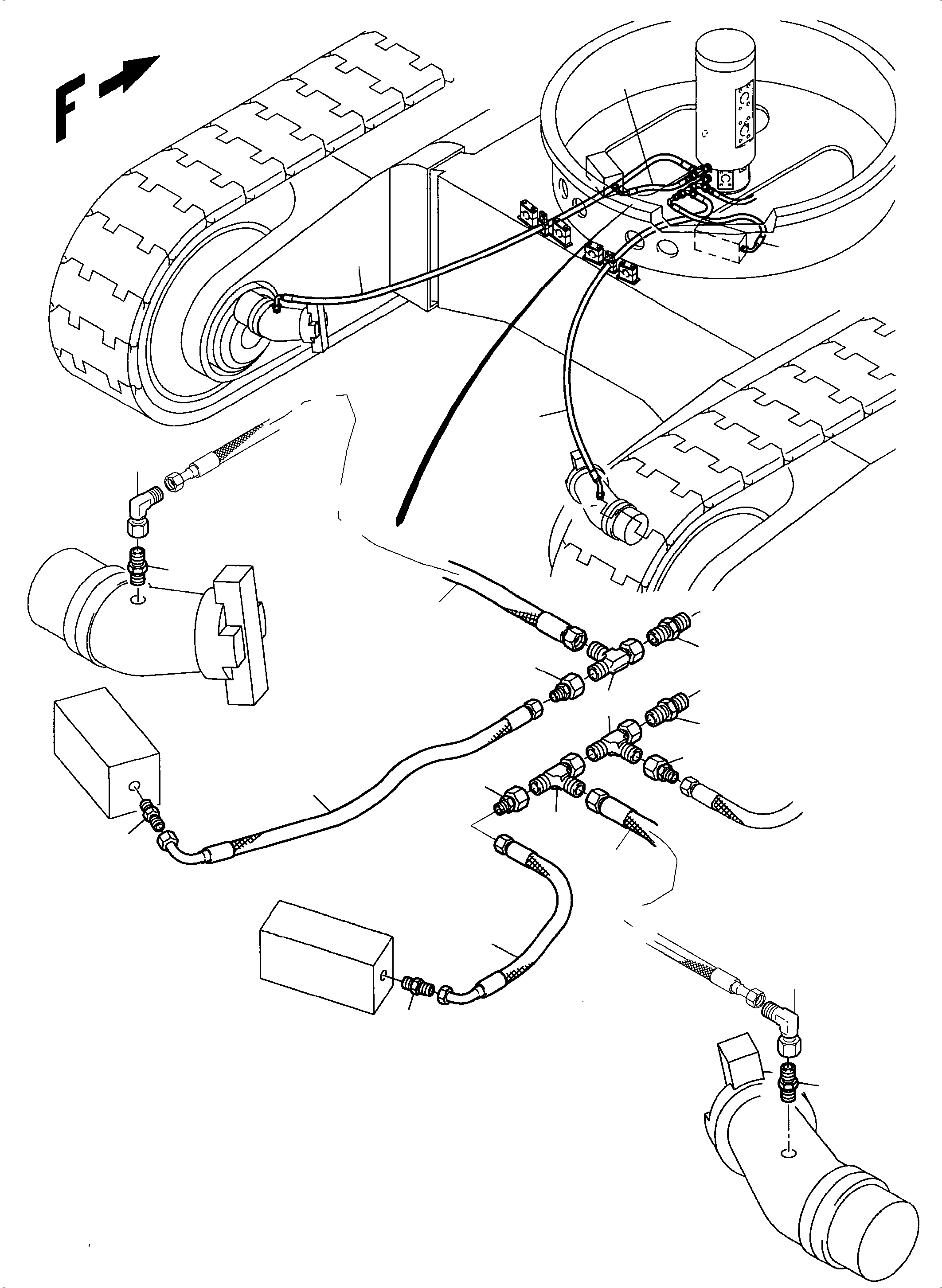 Excavators Mining Komatsu / PC3000-6 S/N 46214(G46214) / Drive Motor, Brake Valve - Leakage Lines(485-3176b : 485-3176b)