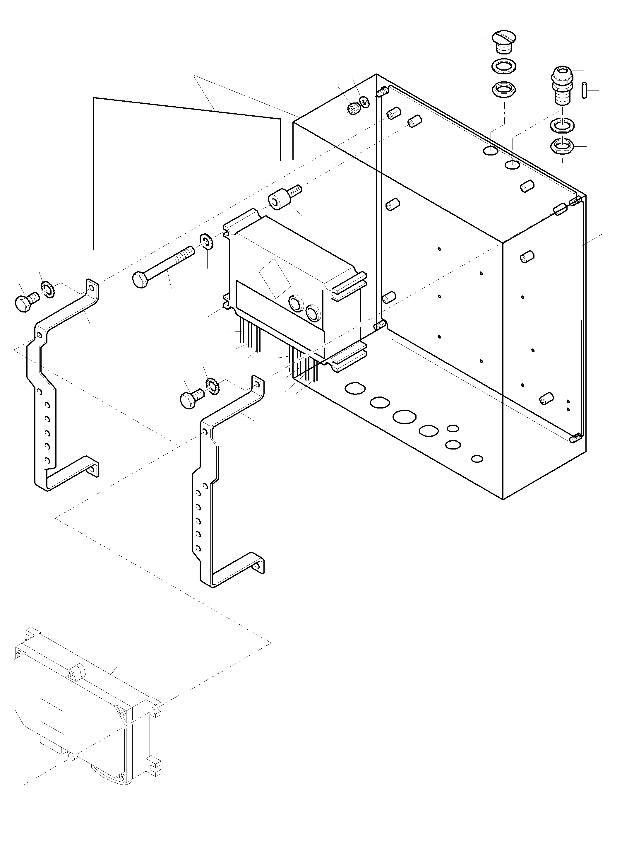 Komatsu parts book diagram for PC3000-6 S/N 46224: TERMINALBOX KOMTRAX