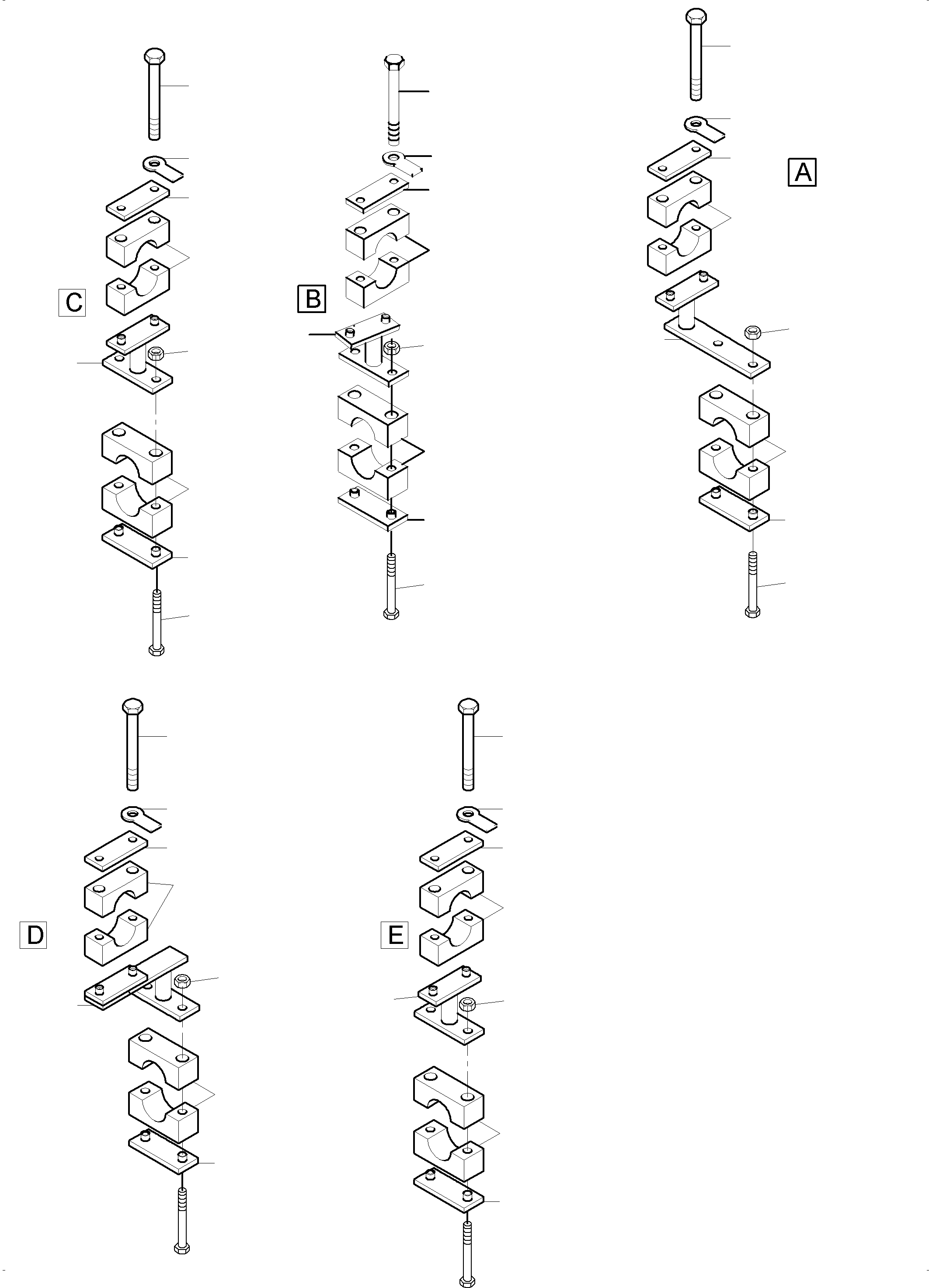 Komatsu parts book diagram for PC3000-6 S/N 46224: LADDER - BULLCLAM BUCKET BOOM 6M
