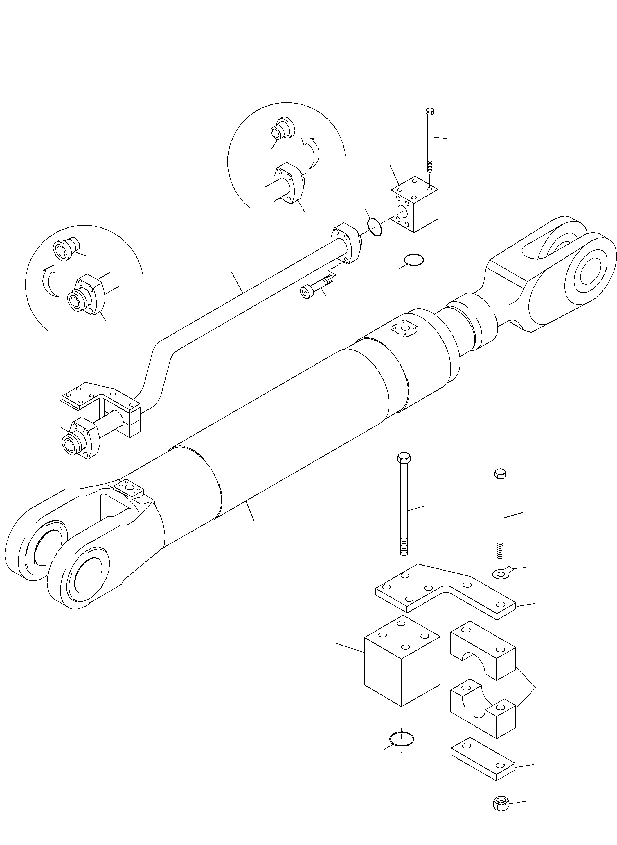 Komatsu parts book diagram for PC3000-6 S/N 46228: PIPES STICK CYLINDER