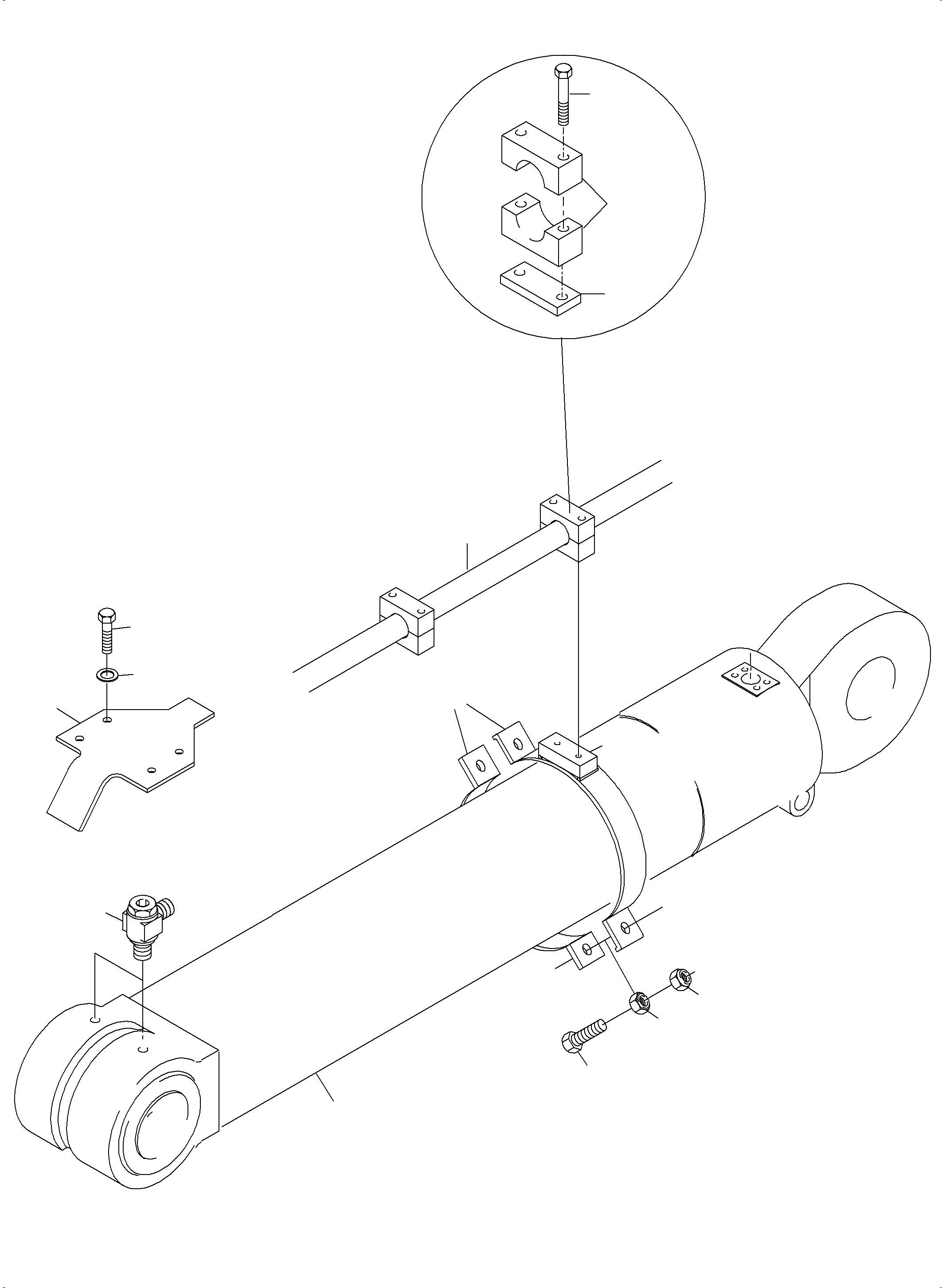 Komatsu parts book diagram for PC3000-6 S/N 46228: PIPES - BUCKET CYLINDER R.H. AND L.H.