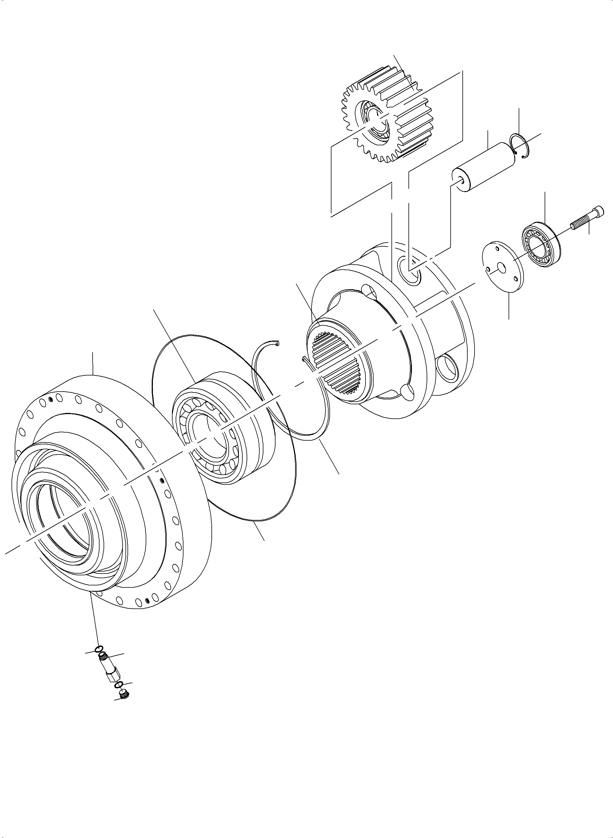 Komatsu parts book diagram for PC3000-6 S/N 46228: SLEW GEAR