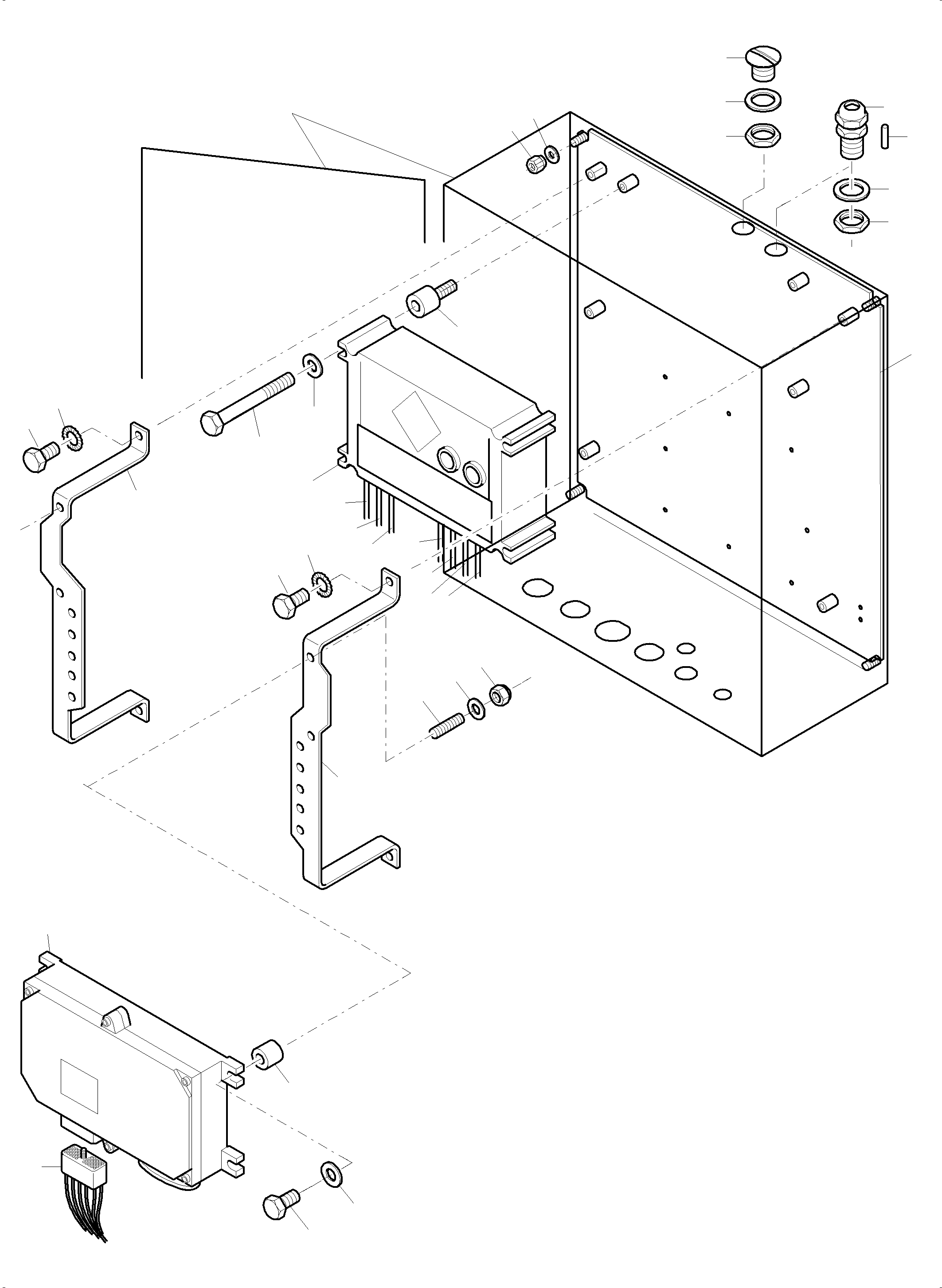 Komatsu parts book diagram for PC3000-6 S/N 46228: TERMINALBOX KOMTRAX
