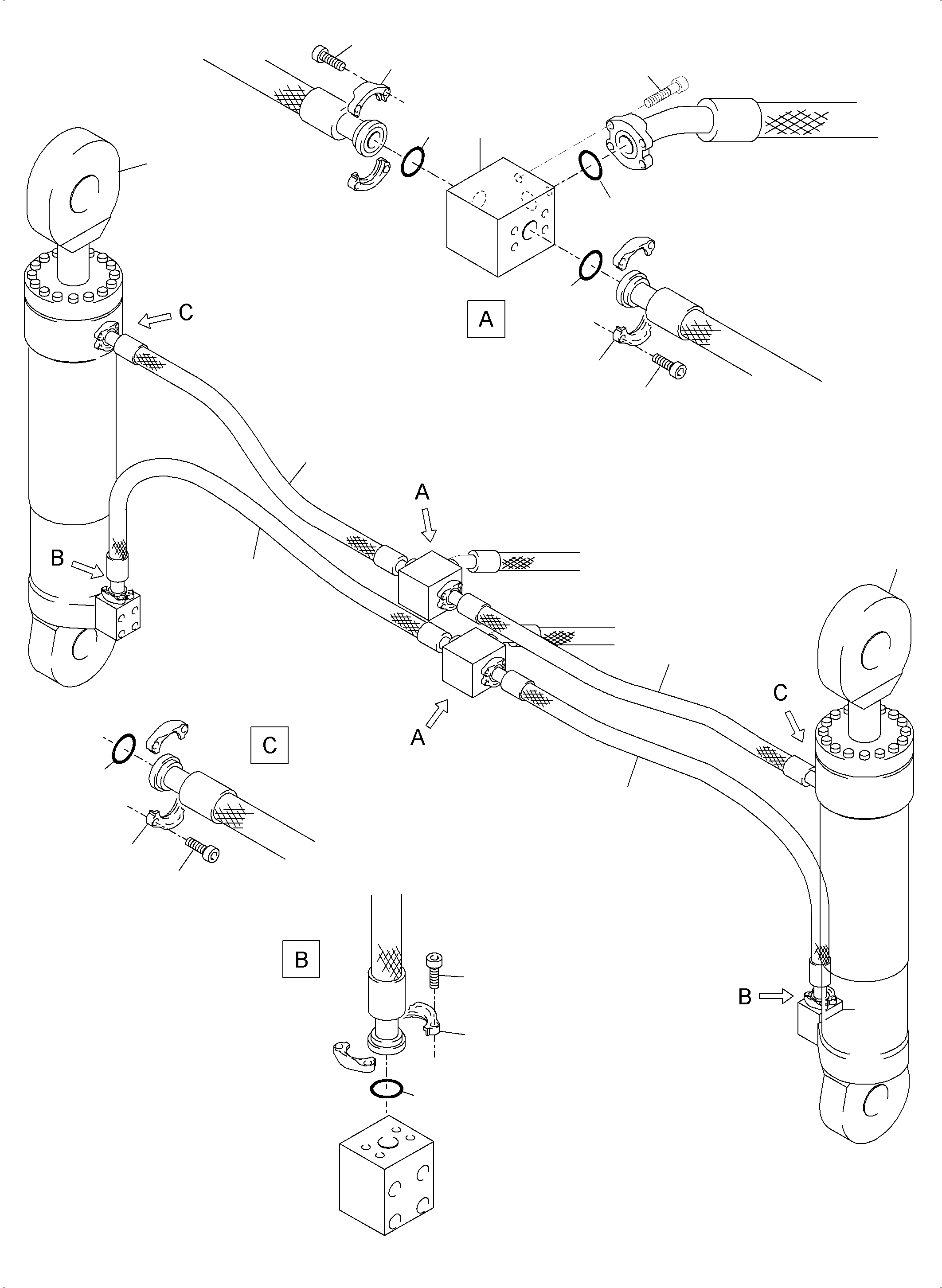 Komatsu parts book diagram for PC3000-6 S/N 46228: BULLCLAM BUCKET 12 CBM