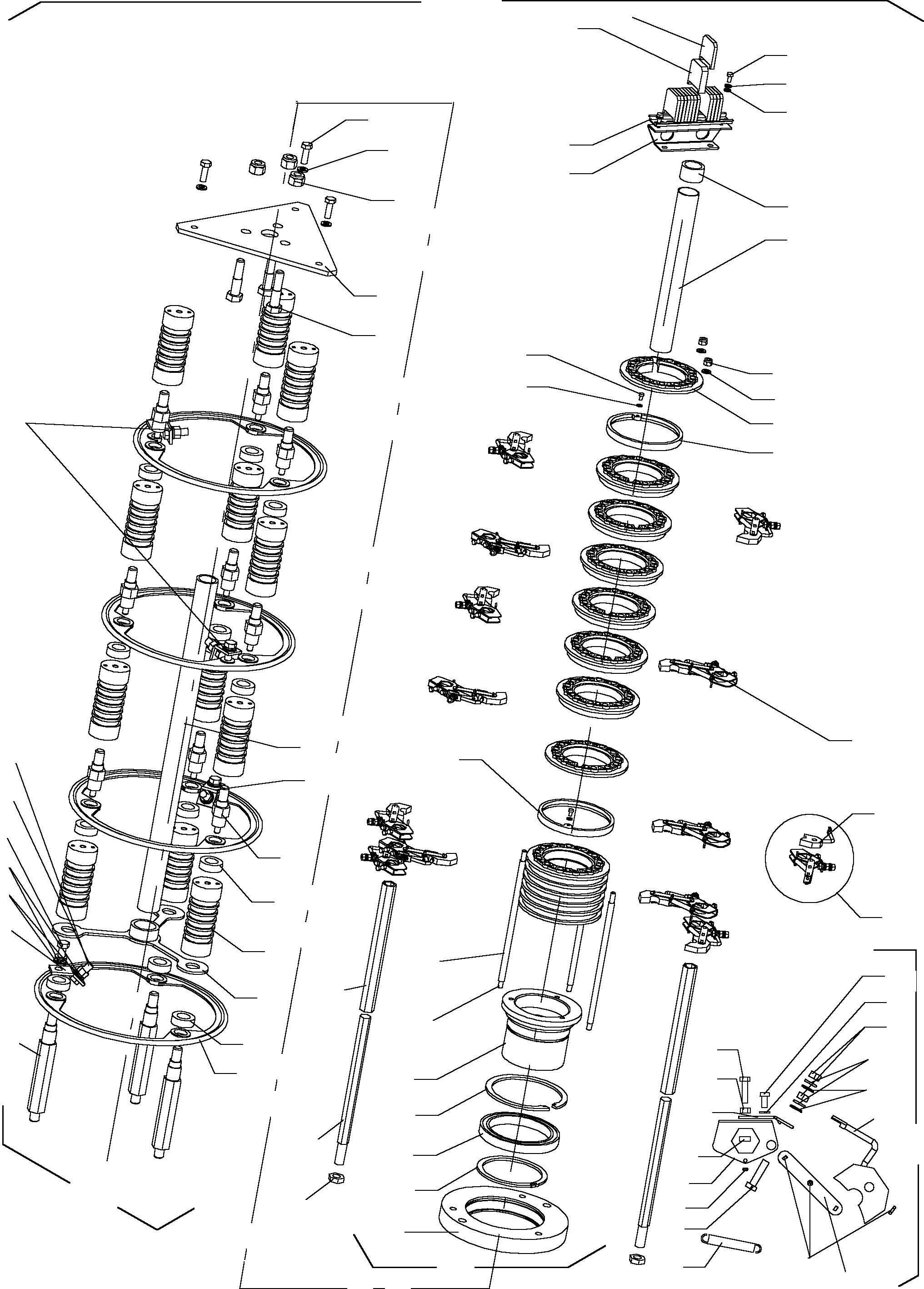 Komatsu parts book diagram for PC3000-6E S/N 46231: RING BODY