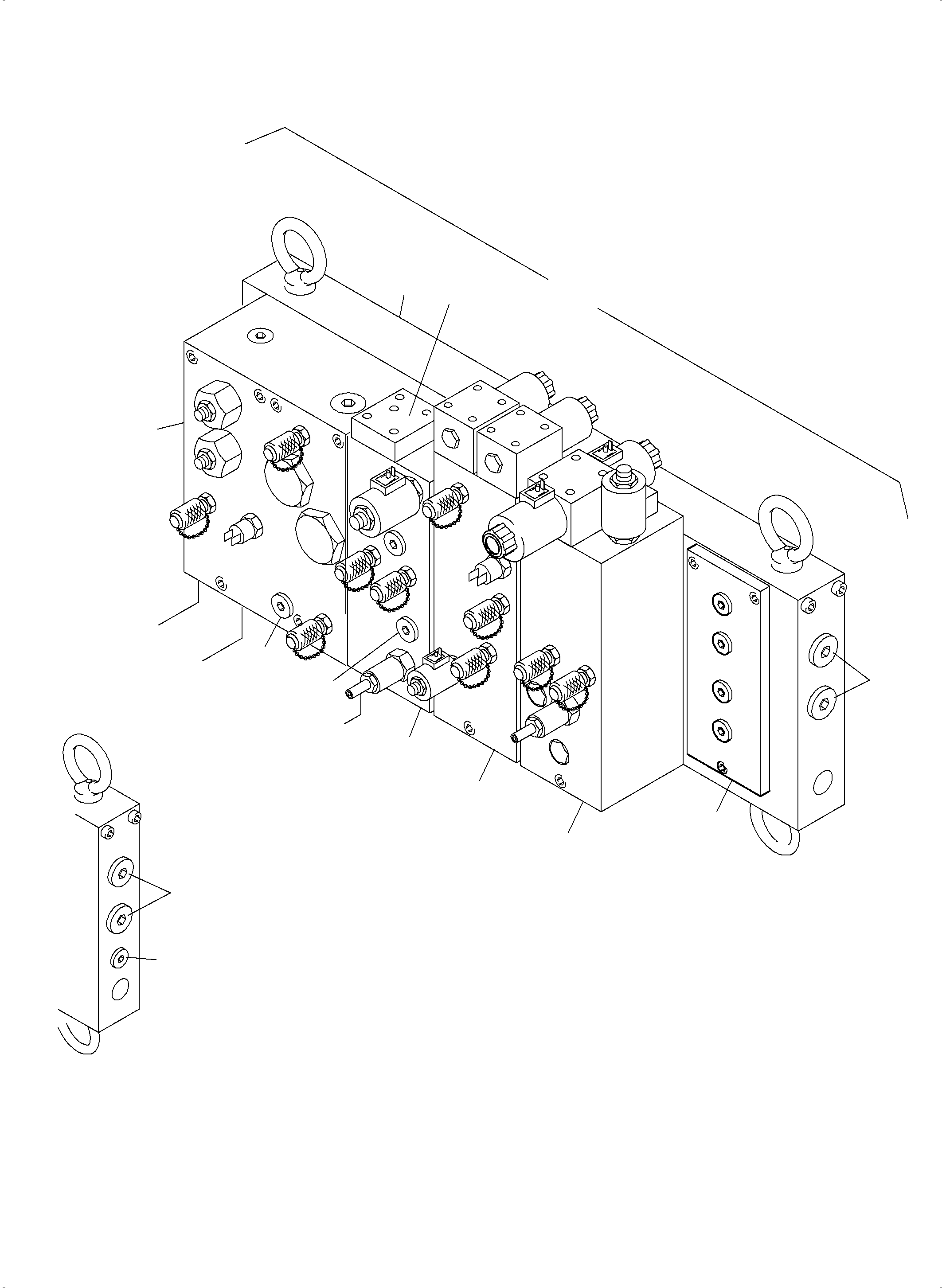 Komatsu parts book diagram for PC3000-6E S/N 46231: VALVE CARTRIDGE BLOCK