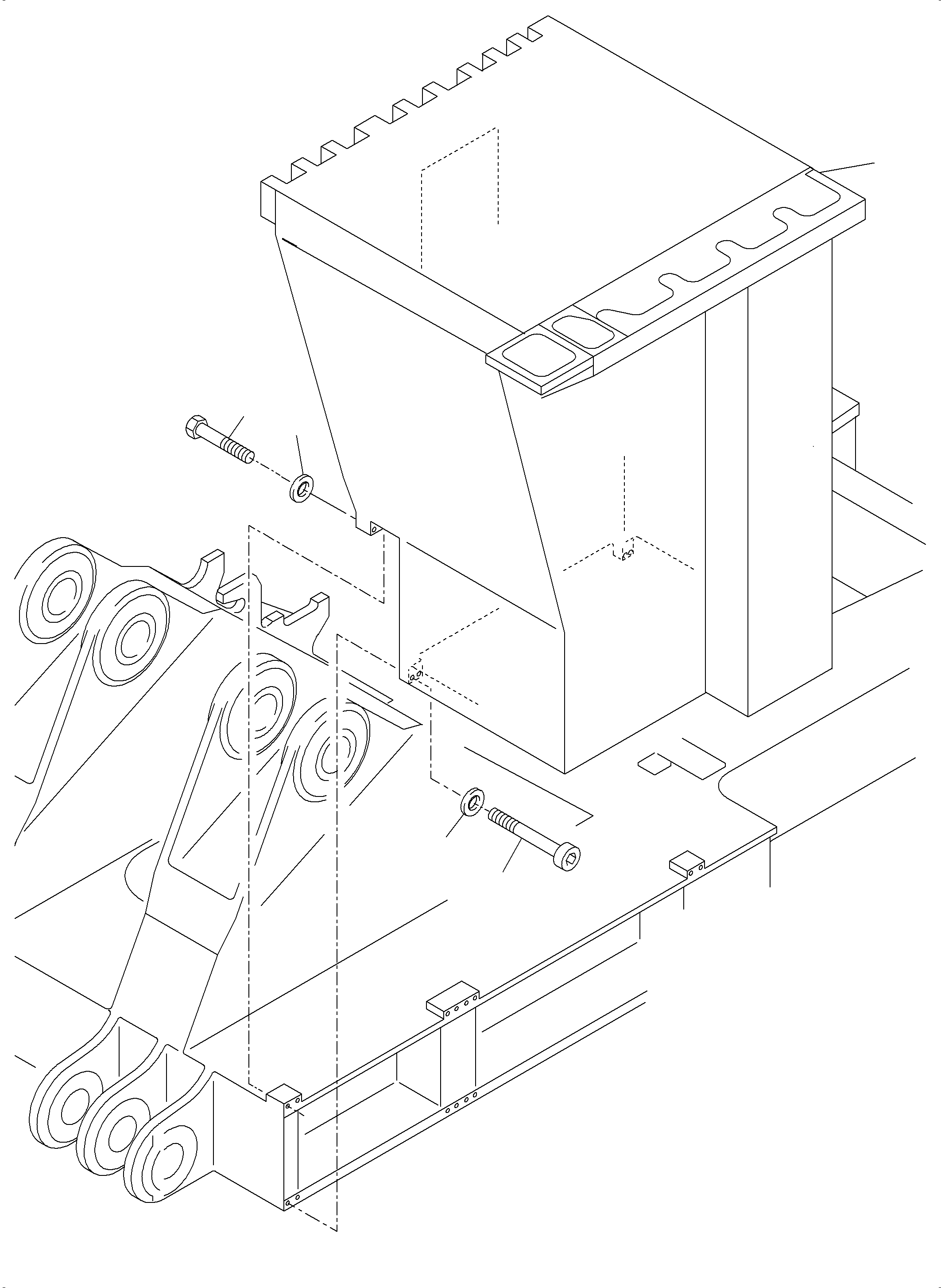 Komatsu parts book diagram for PC3000-6E S/N 46231: CAB SUPPORT