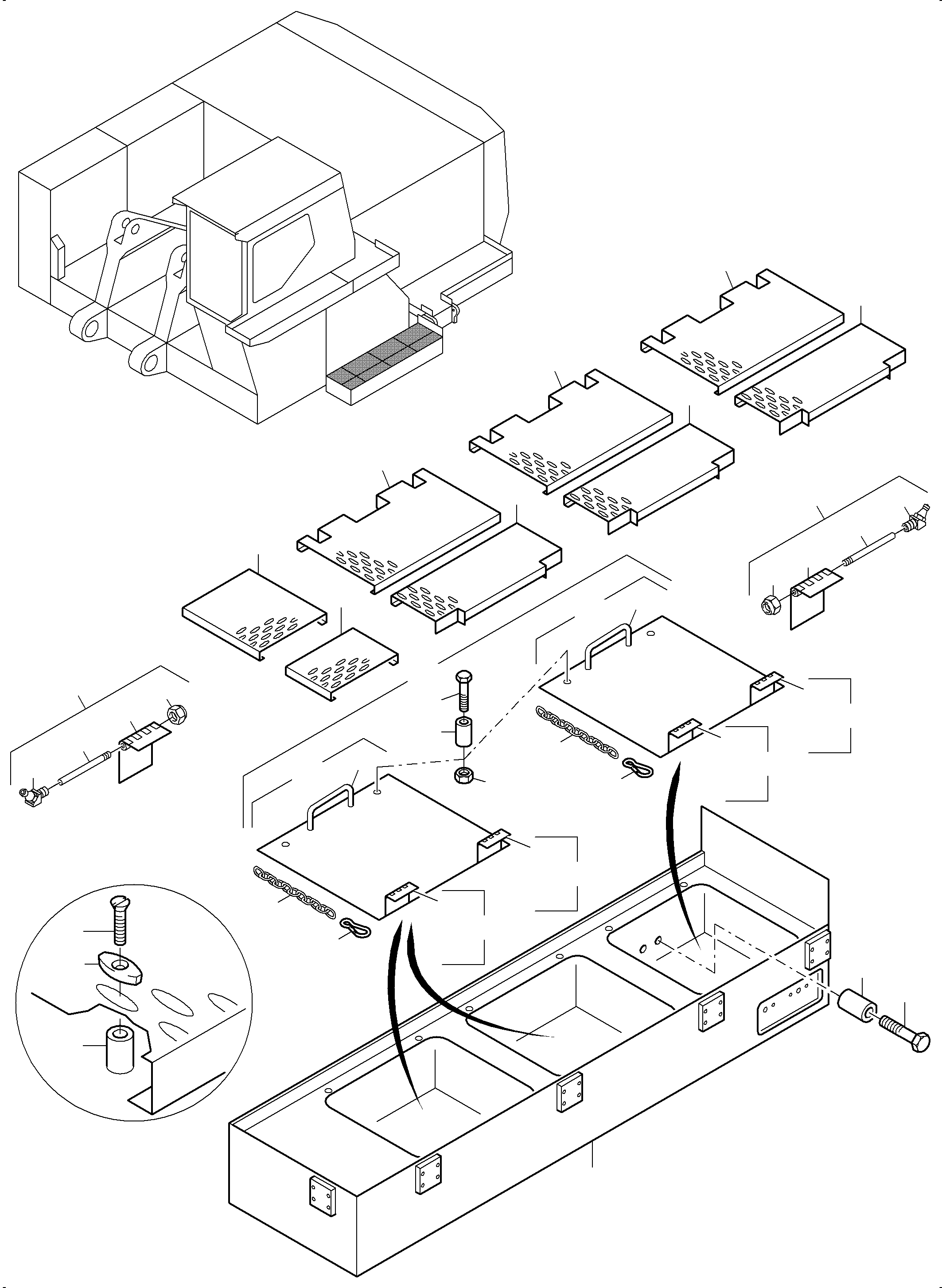 Komatsu parts book diagram for PC3000-6E S/N 46231: PLATFORM