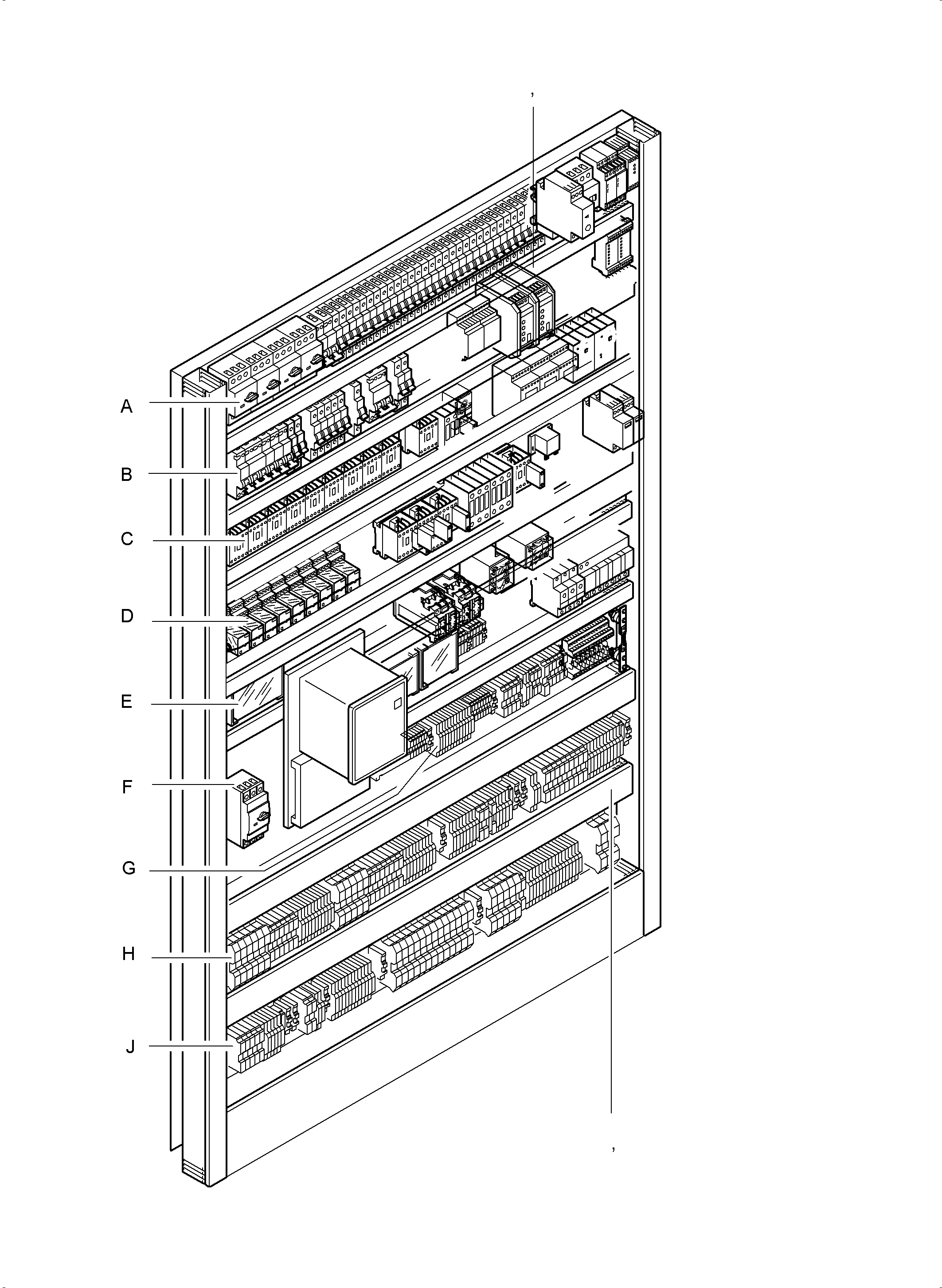 Komatsu parts book diagram for PC3000-6E S/N 46231: ELECTRIC-MOUNTING PLATE - NS