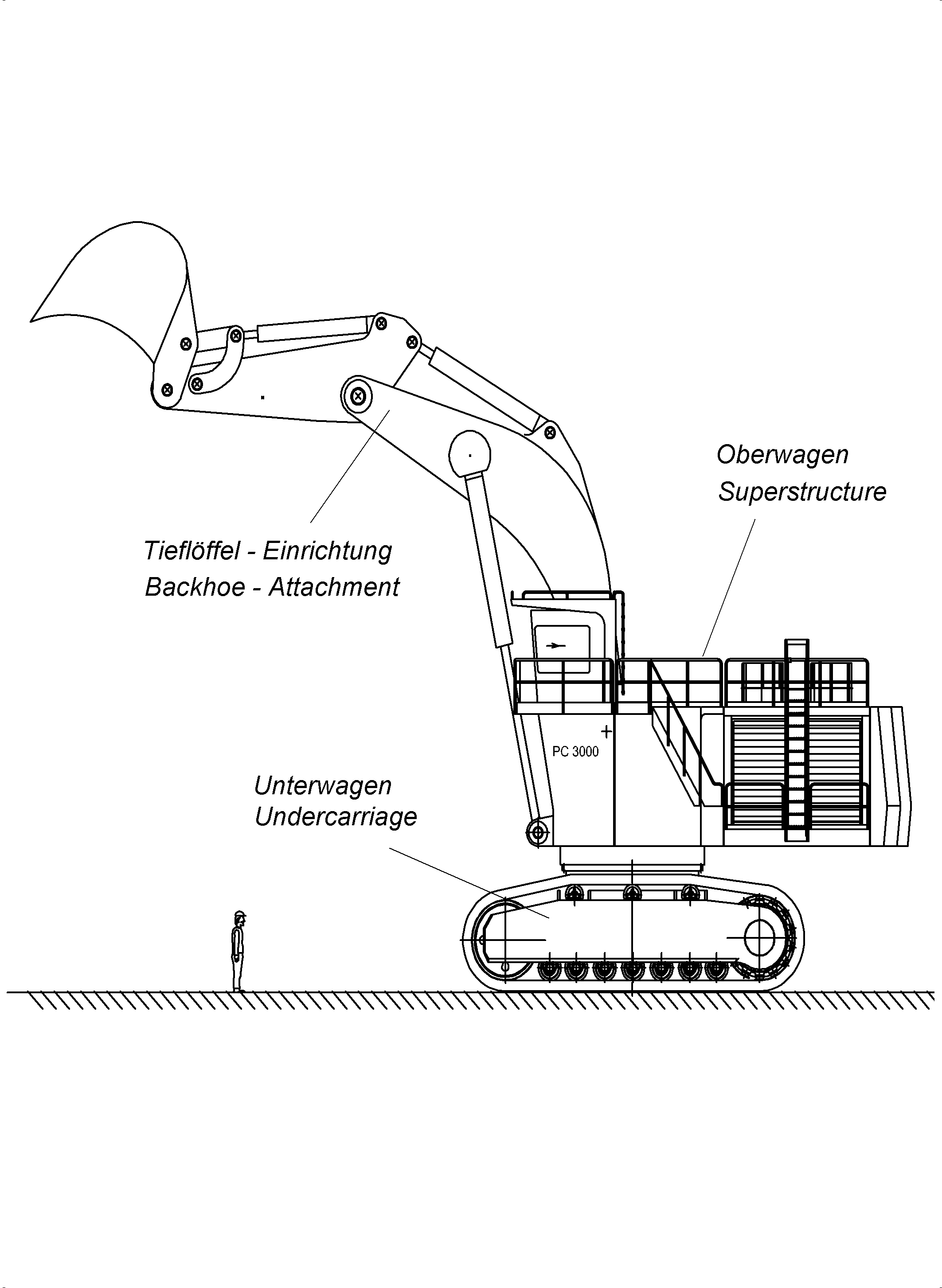 Komatsu parts book diagram for PC3000-6 S/N 46247: 