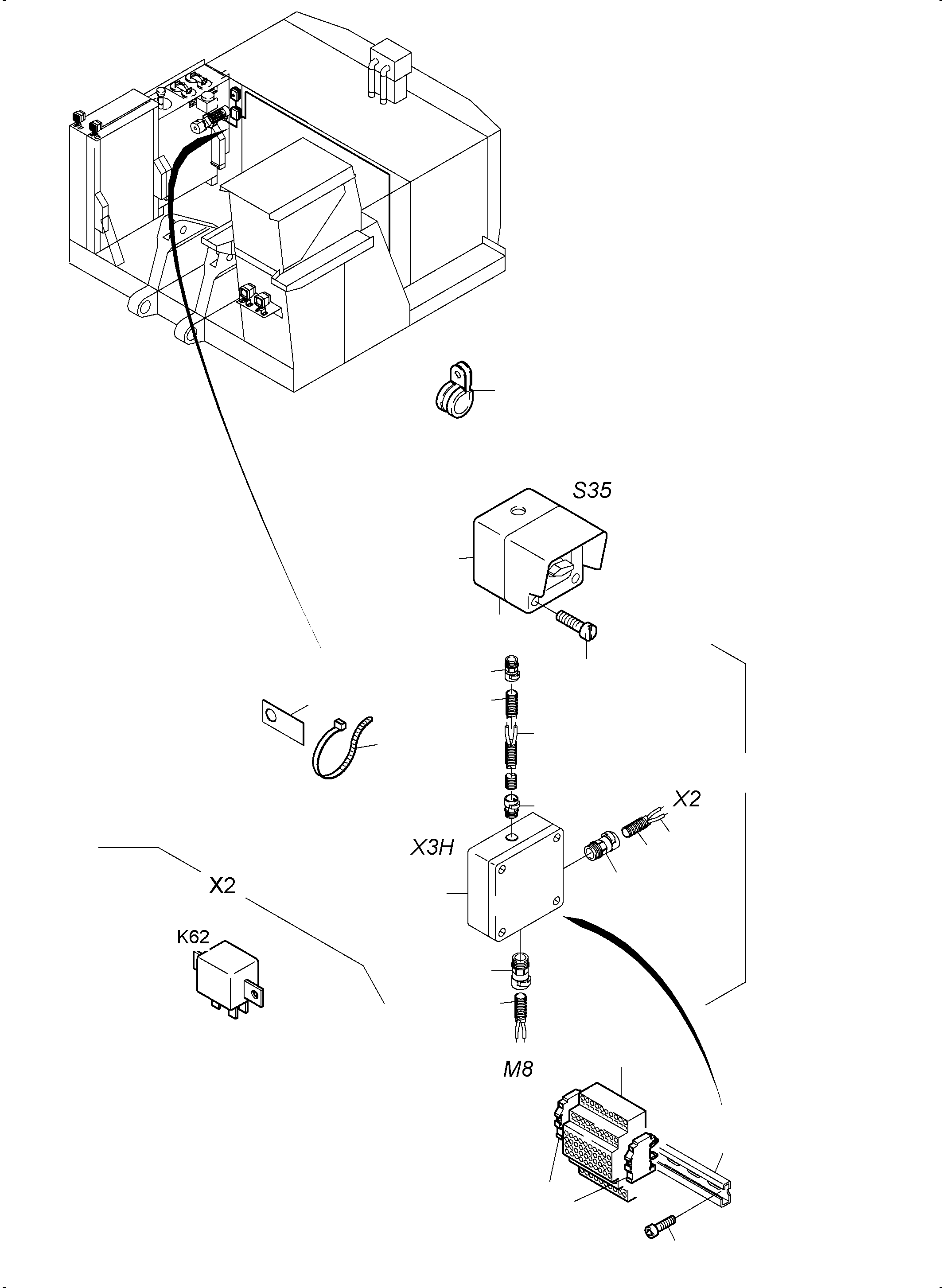 Komatsu parts book diagram for PC3000-6 S/N 46247: ELECTRIC PARTS - TRANSFUSING PUMP