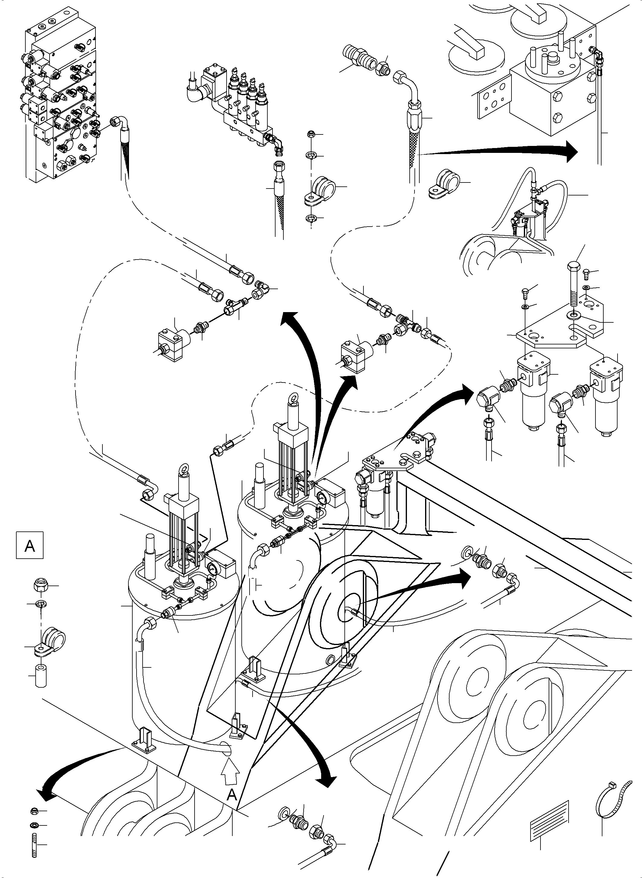 Komatsu parts book diagram for PC3000-6 S/N 46247: LUBE PUMP ARR. WITH HYDR. DRIVE