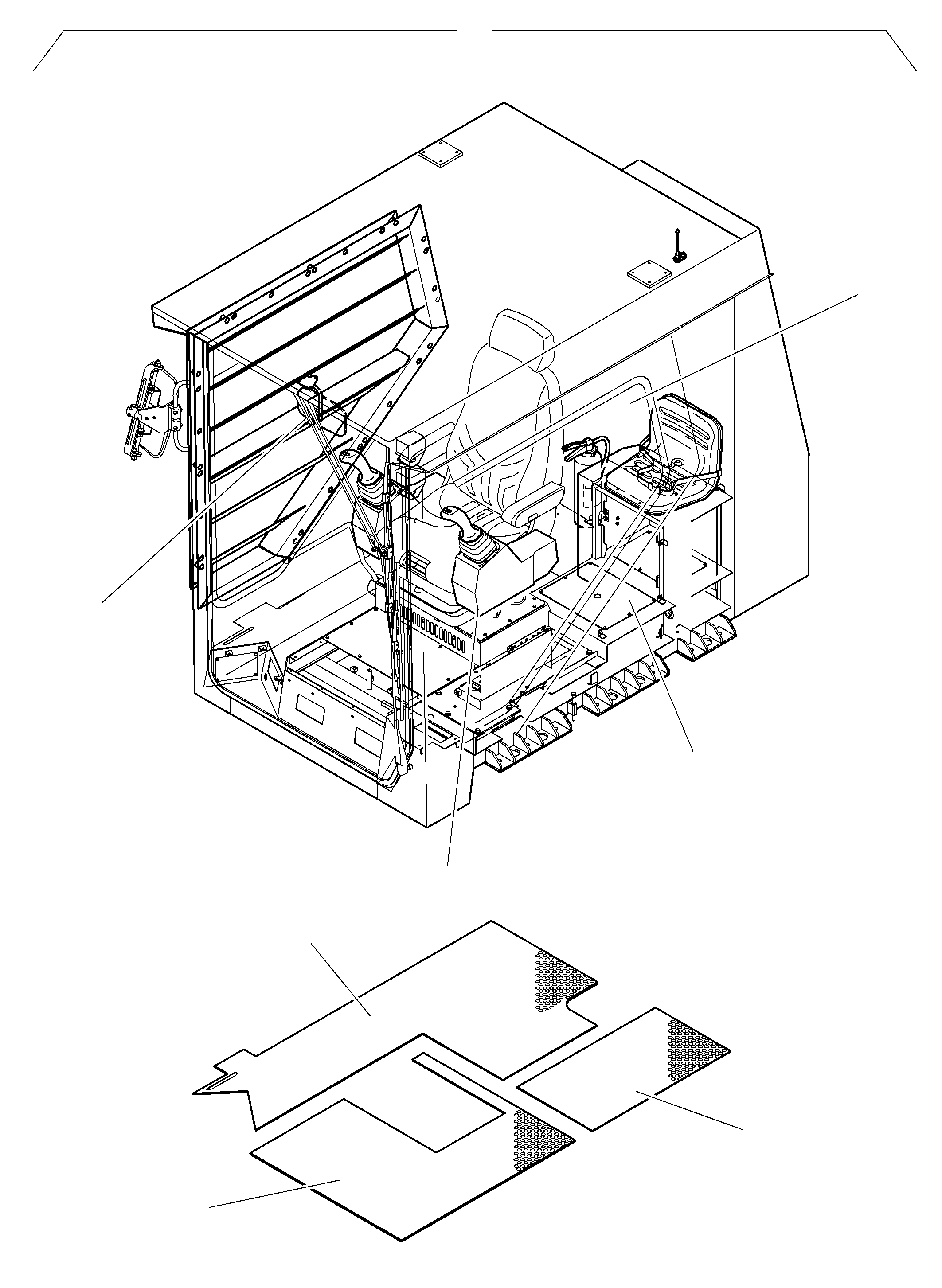 Komatsu parts book diagram for PC3000-6 S/N 46247: OPERATOR'S CAB