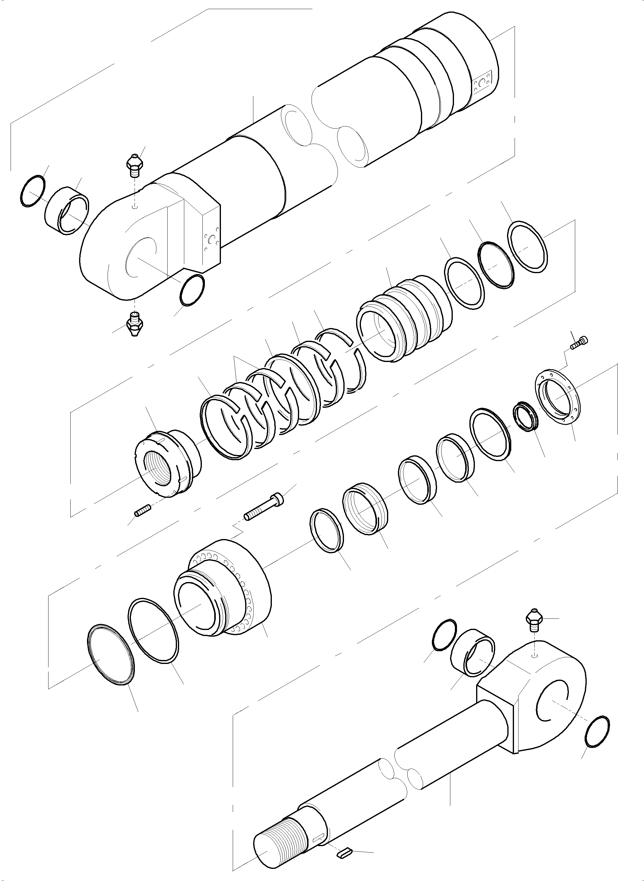 Komatsu parts book diagram for PC3000-6 S/N 46247: HYDRAULIC CYLINDER