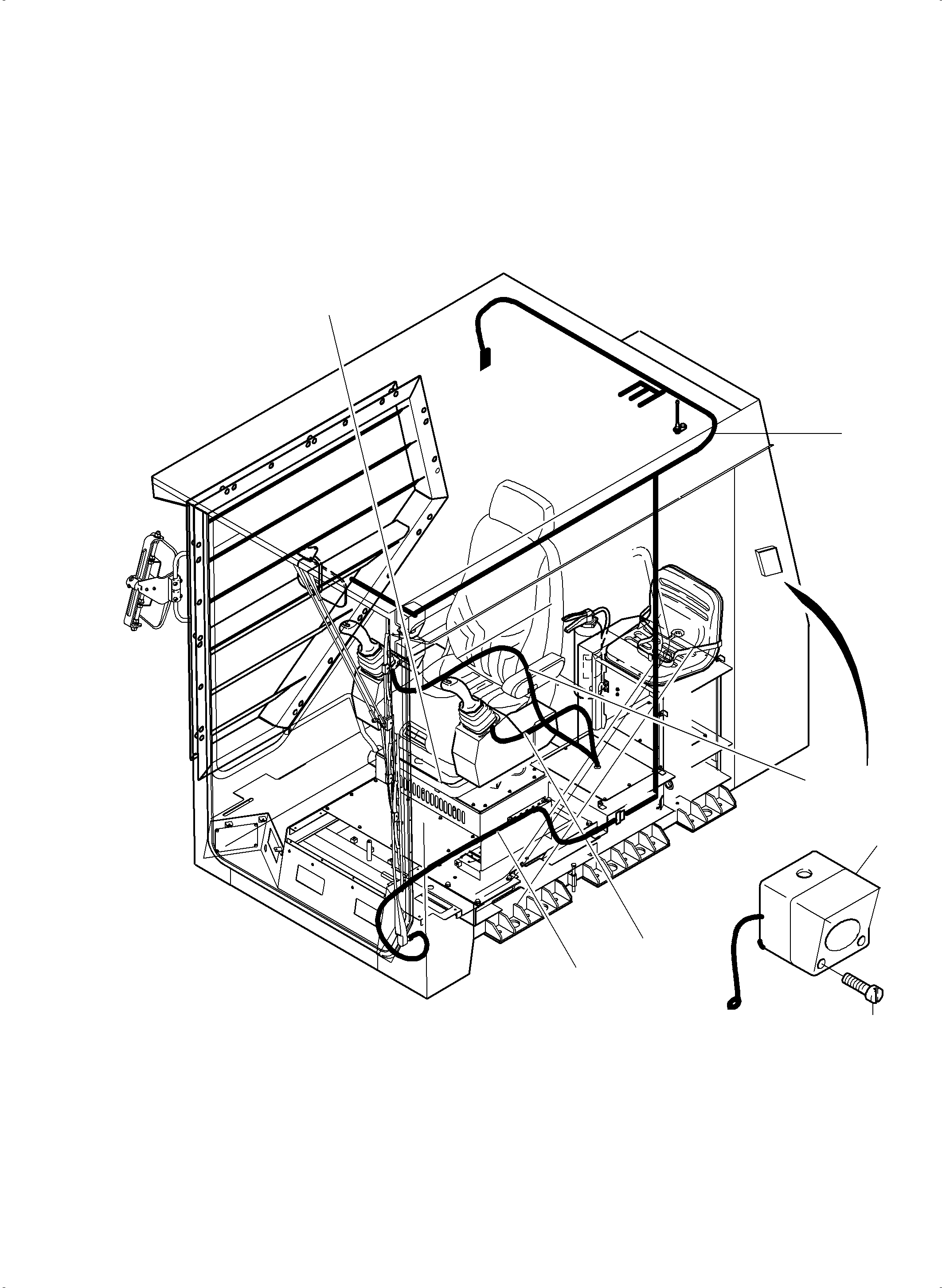 Komatsu parts book diagram for PC3000-6 S/N 46247: CABIN-HARNESS-ELECTRIC