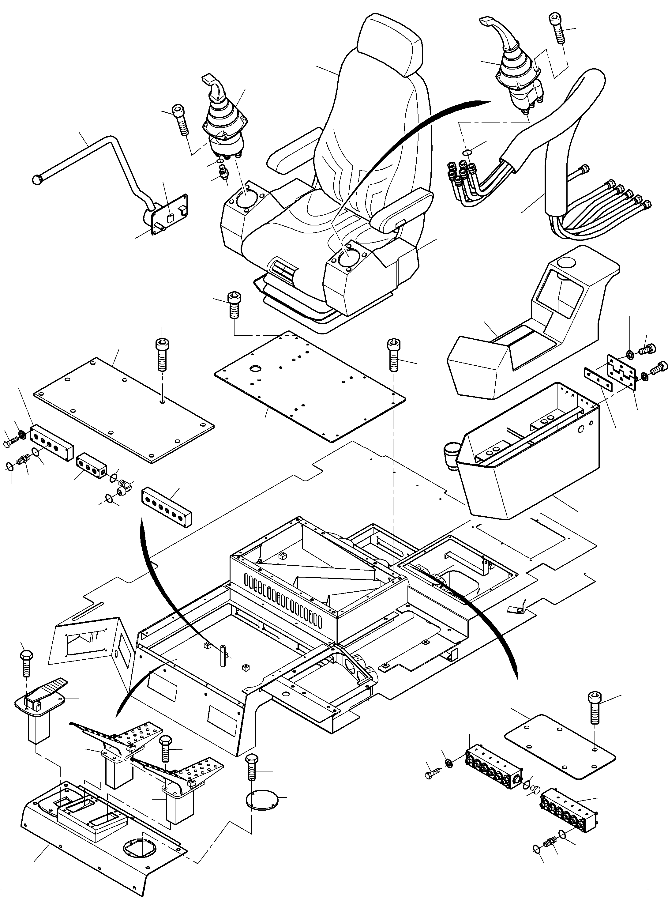 Komatsu parts book diagram for PC3000-6 S/N 46247: OPERATOR'S STAND