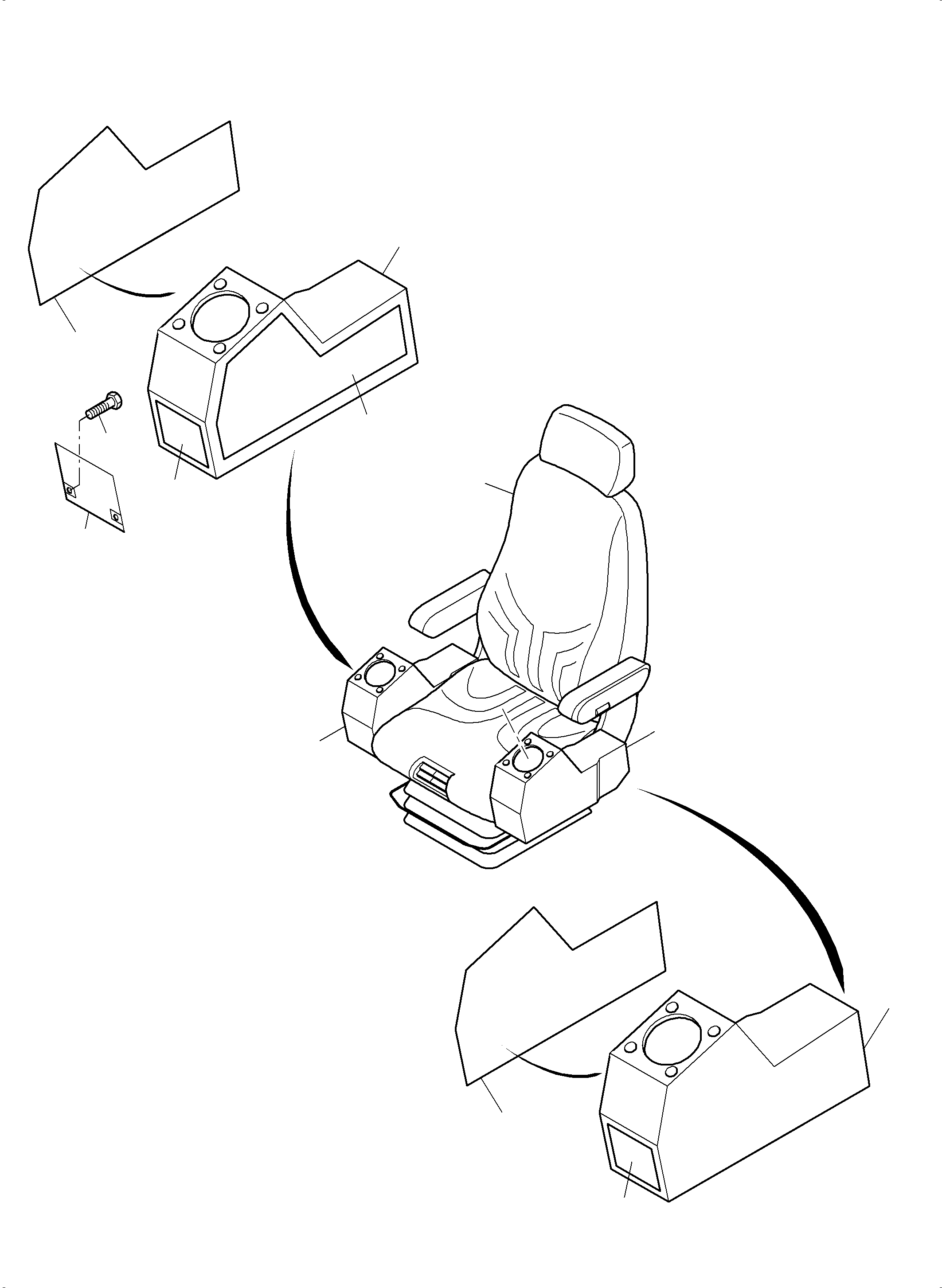 Komatsu parts book diagram for PC3000-6 S/N 46247: OPERATOR'S STAND