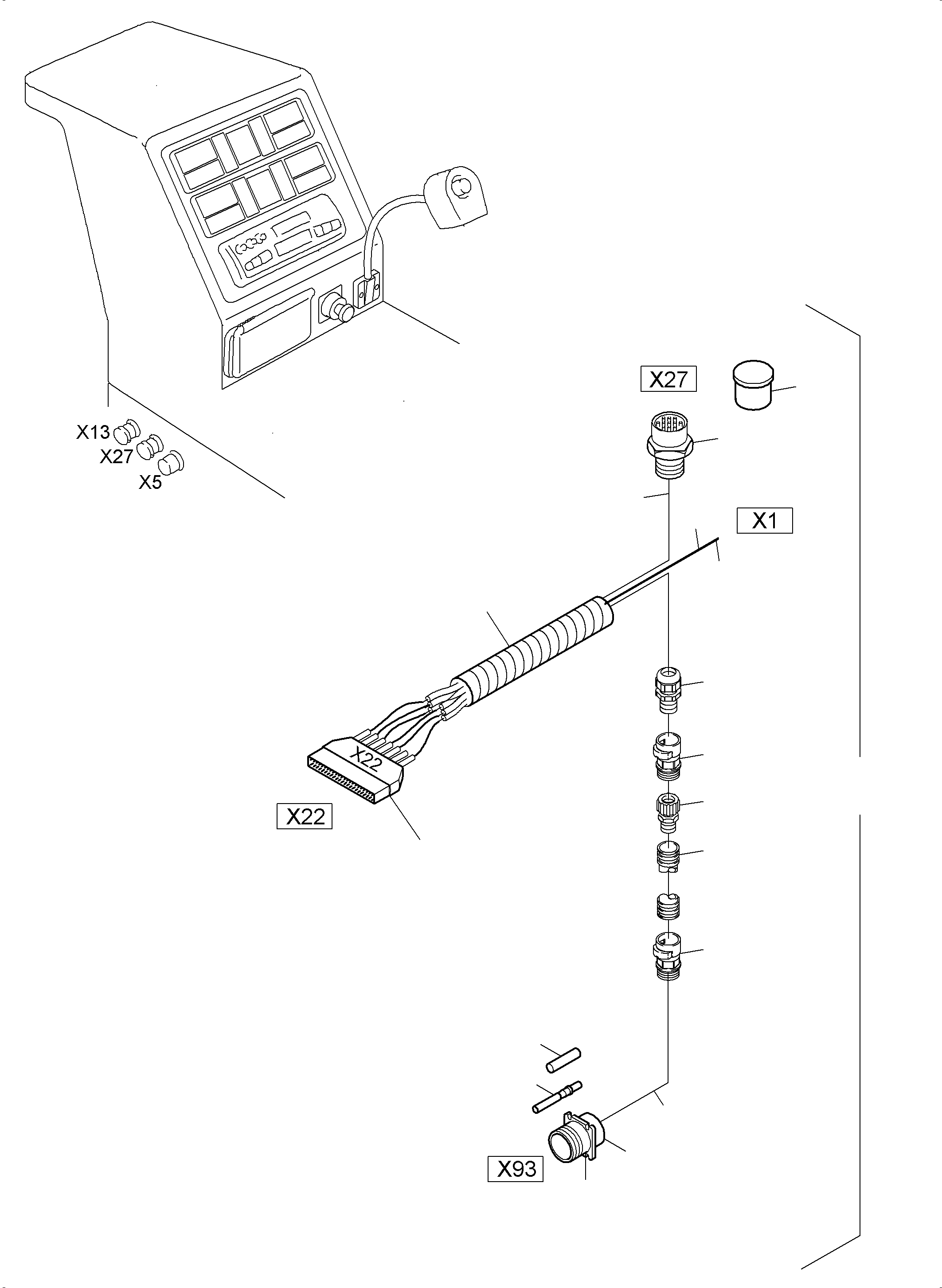 Komatsu parts book diagram for PC3000-6 S/N 46252: OPERATION PANEL  NT