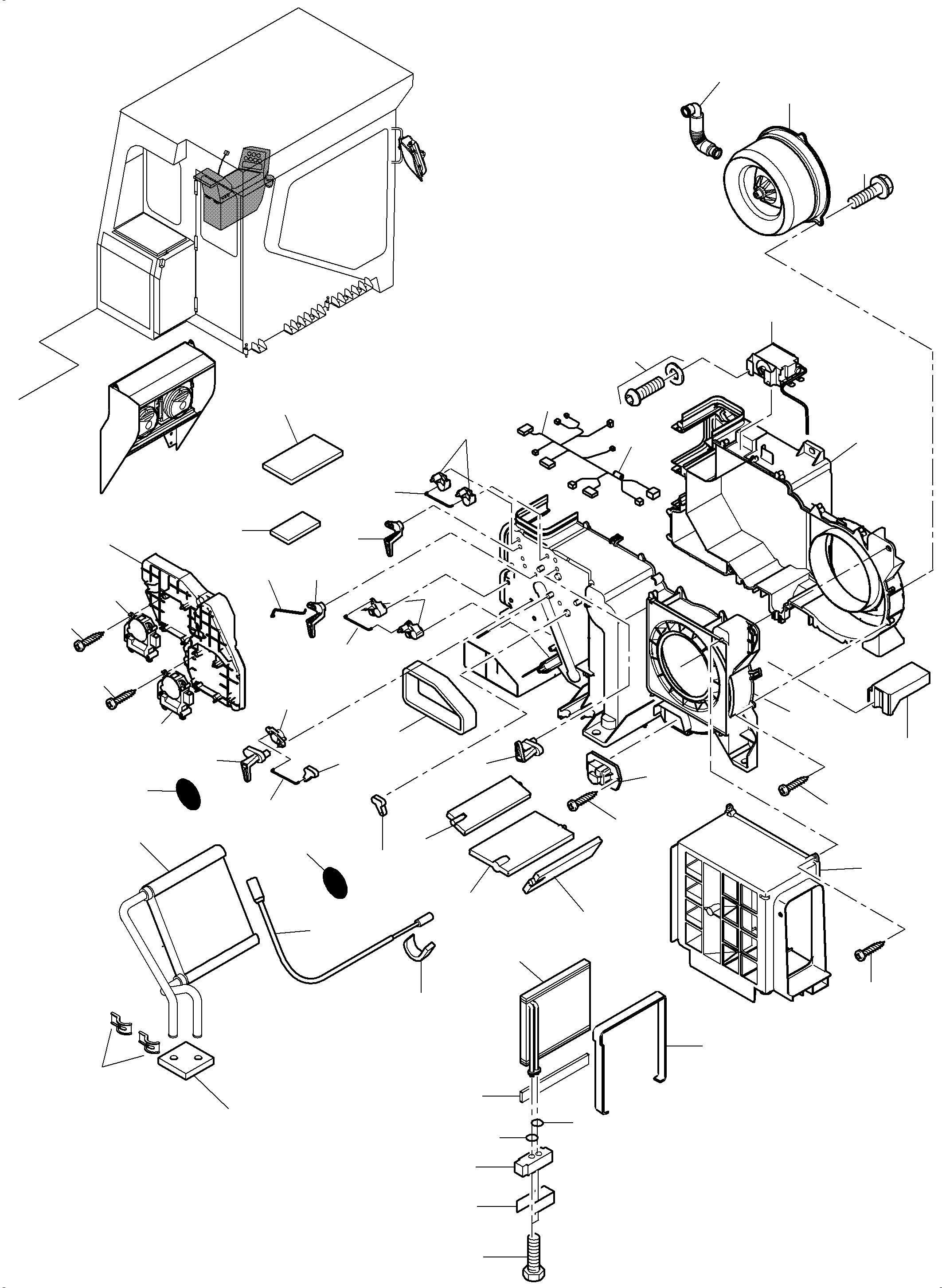 Komatsu parts book diagram for PC3000-6 S/N 46252: AIR CONDITIONING SYSTEM