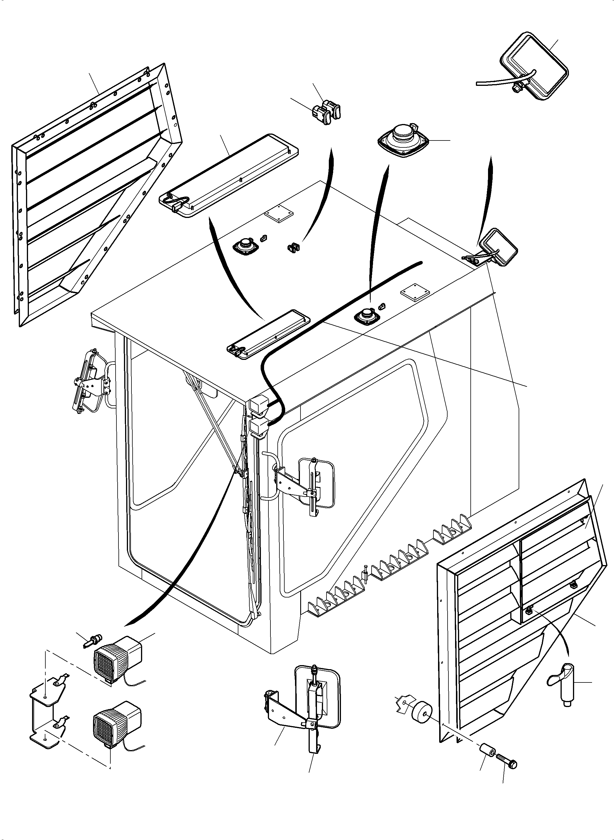 Komatsu parts book diagram for PC3000-6 S/N 46252: OPERATOR'S CAB