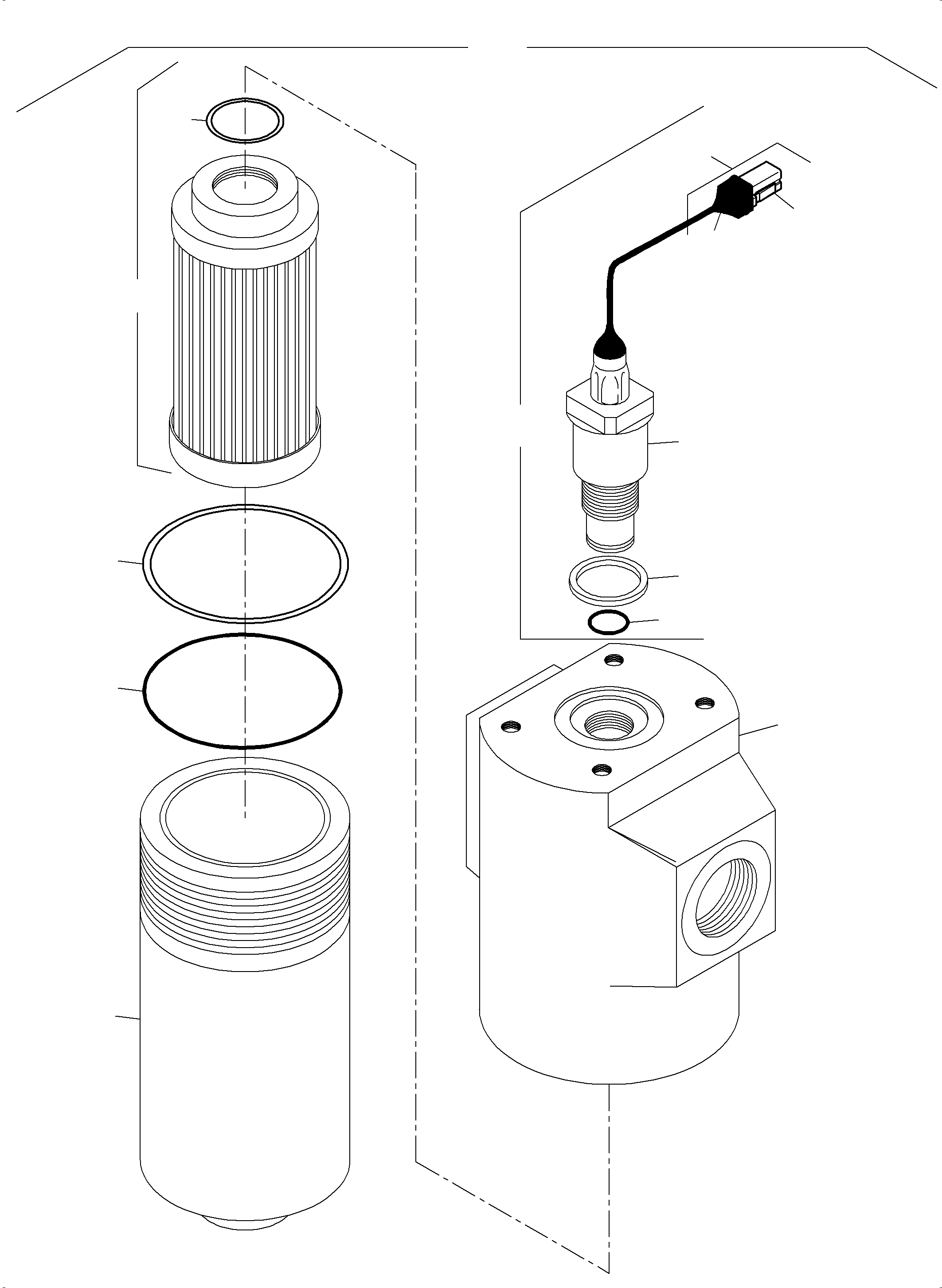 Komatsu parts book diagram for PC3000-6 S/N 46252: PRESSURE FILTER