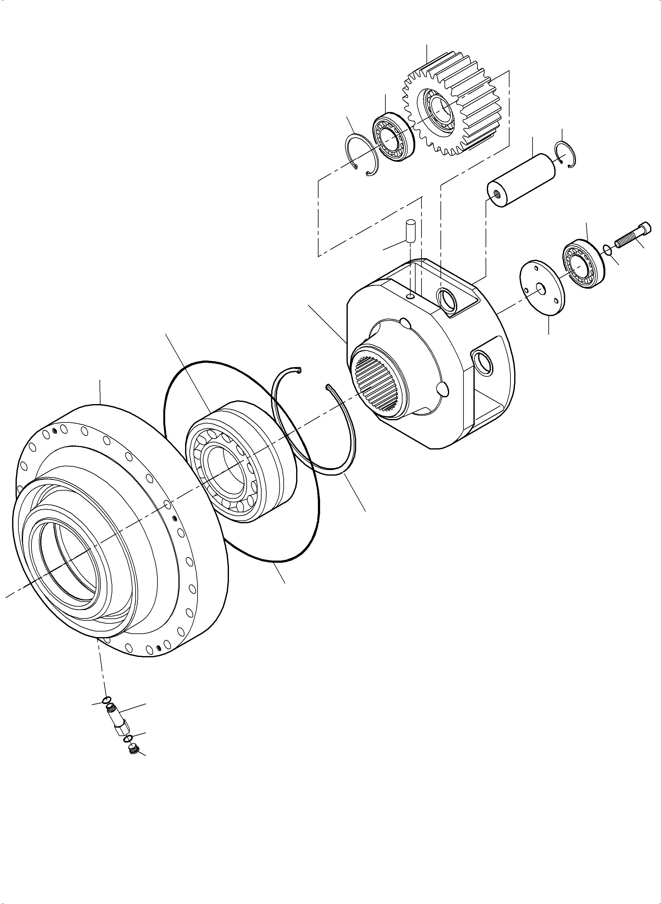 Komatsu parts book diagram for PC3000-6 S/N 46252: SLEW GEAR