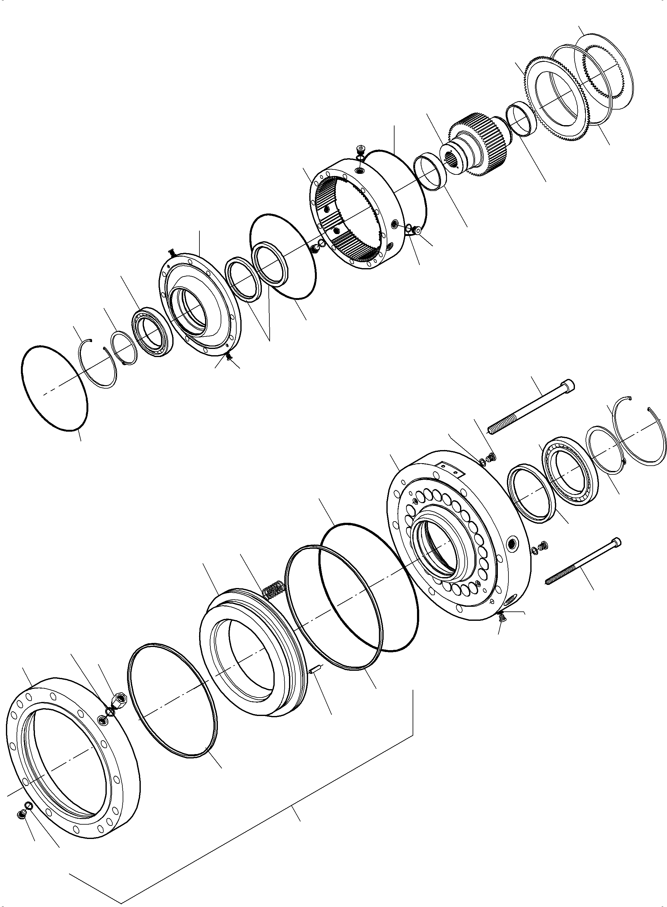 Komatsu parts book diagram for PC3000-6 S/N 46252: SLEW GEAR