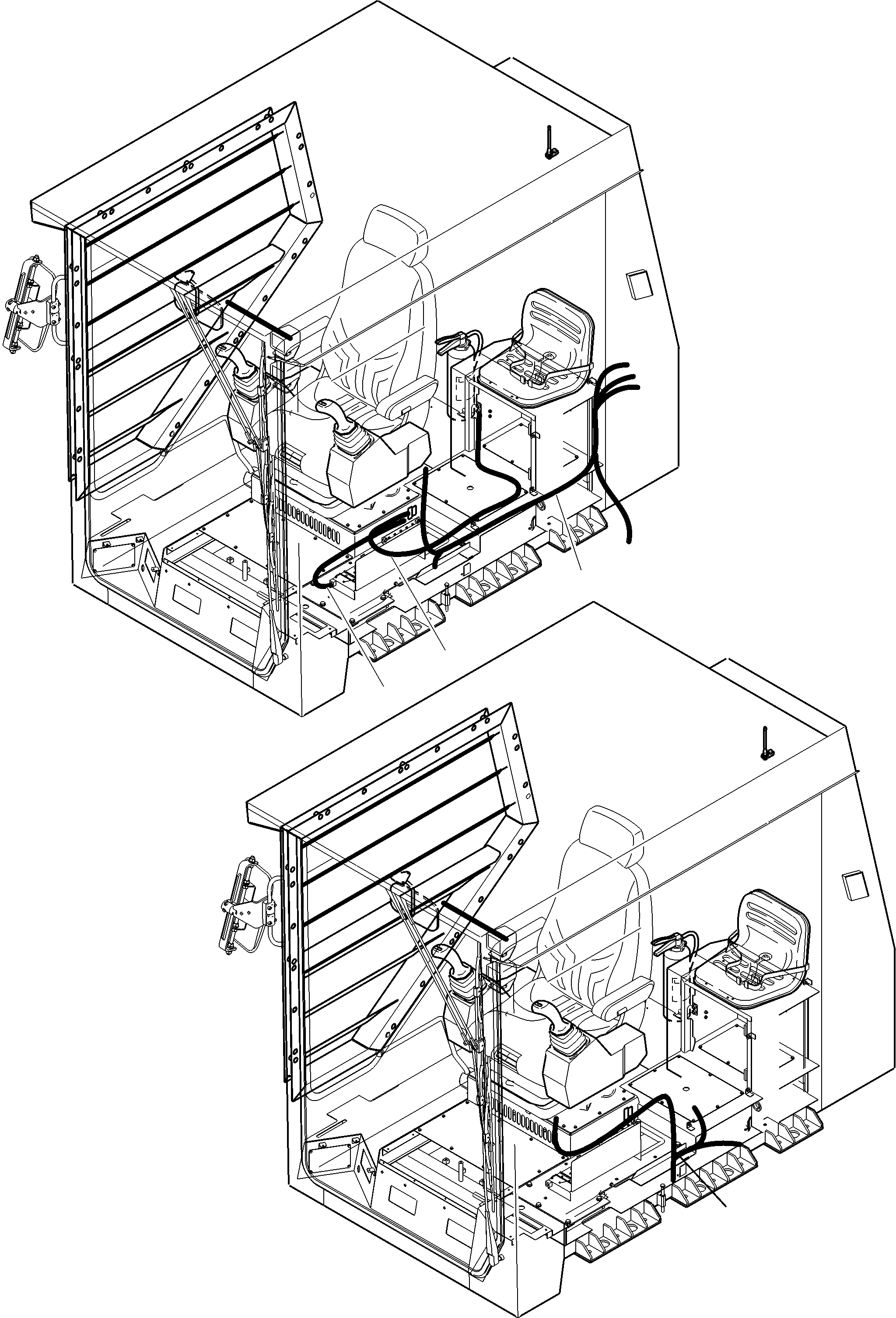 Komatsu parts book diagram for PC3000-6 S/N 46252: CABIN-HARNESS-ELECTRIC