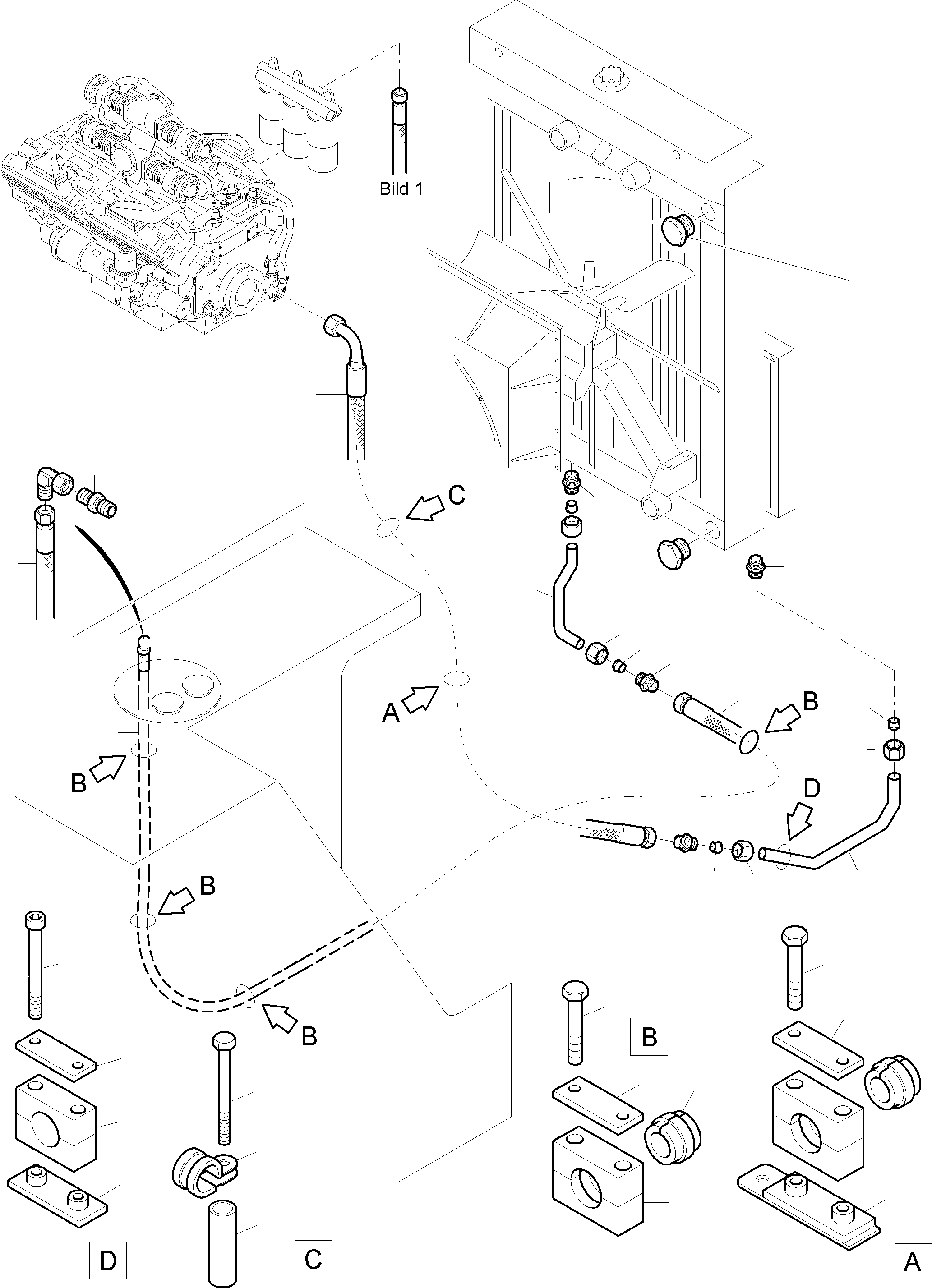 Excavators Mining Komatsu / PC4000-6 S/N 58102(G58102) / Fuel Lines with separator(355-1290f : 355-1290f)