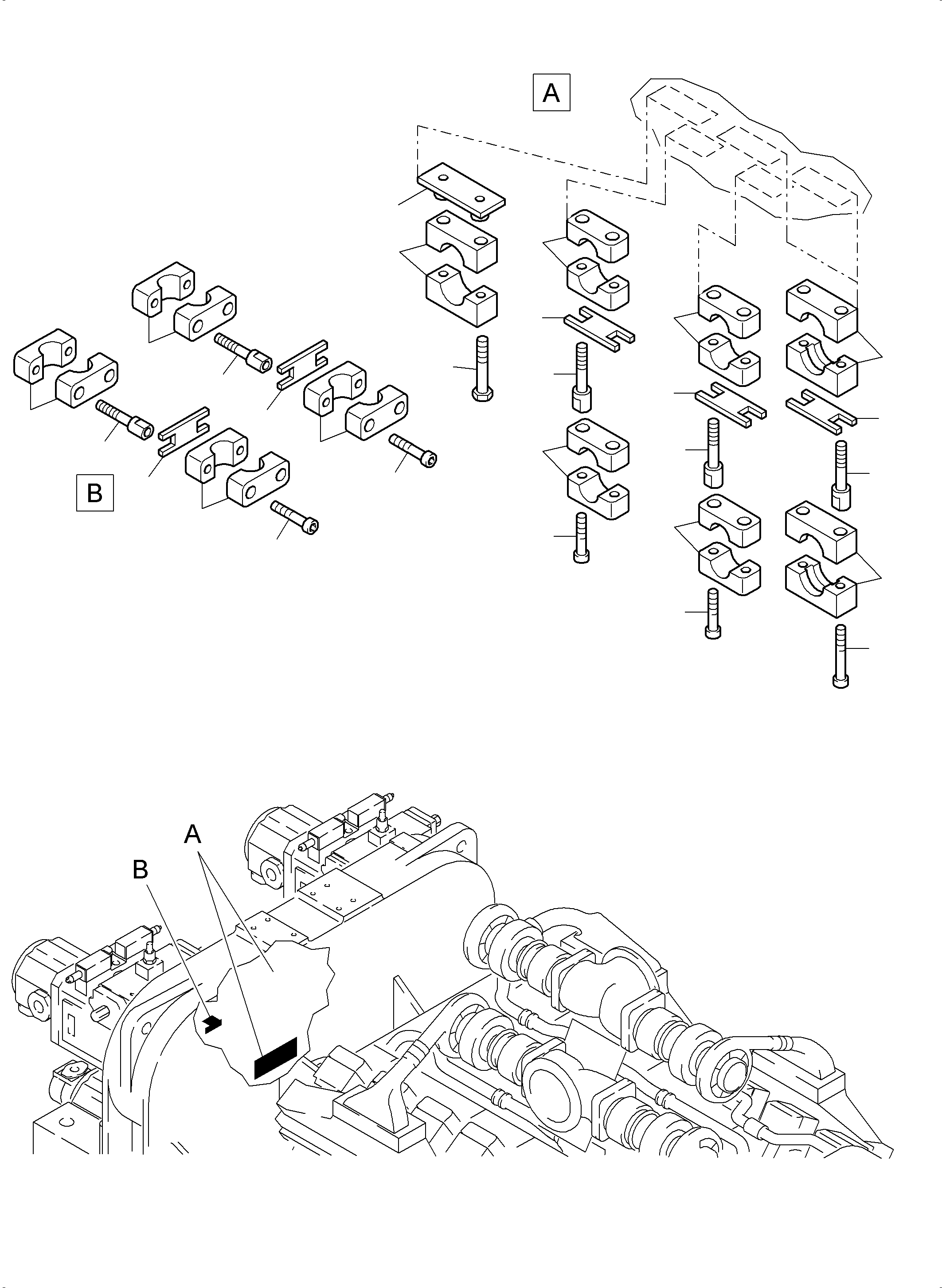 Excavators Mining Komatsu / PC4000-6 S/N 58102(G58102) / Mounting parts superstructure(355-1899b : 355-1899b)